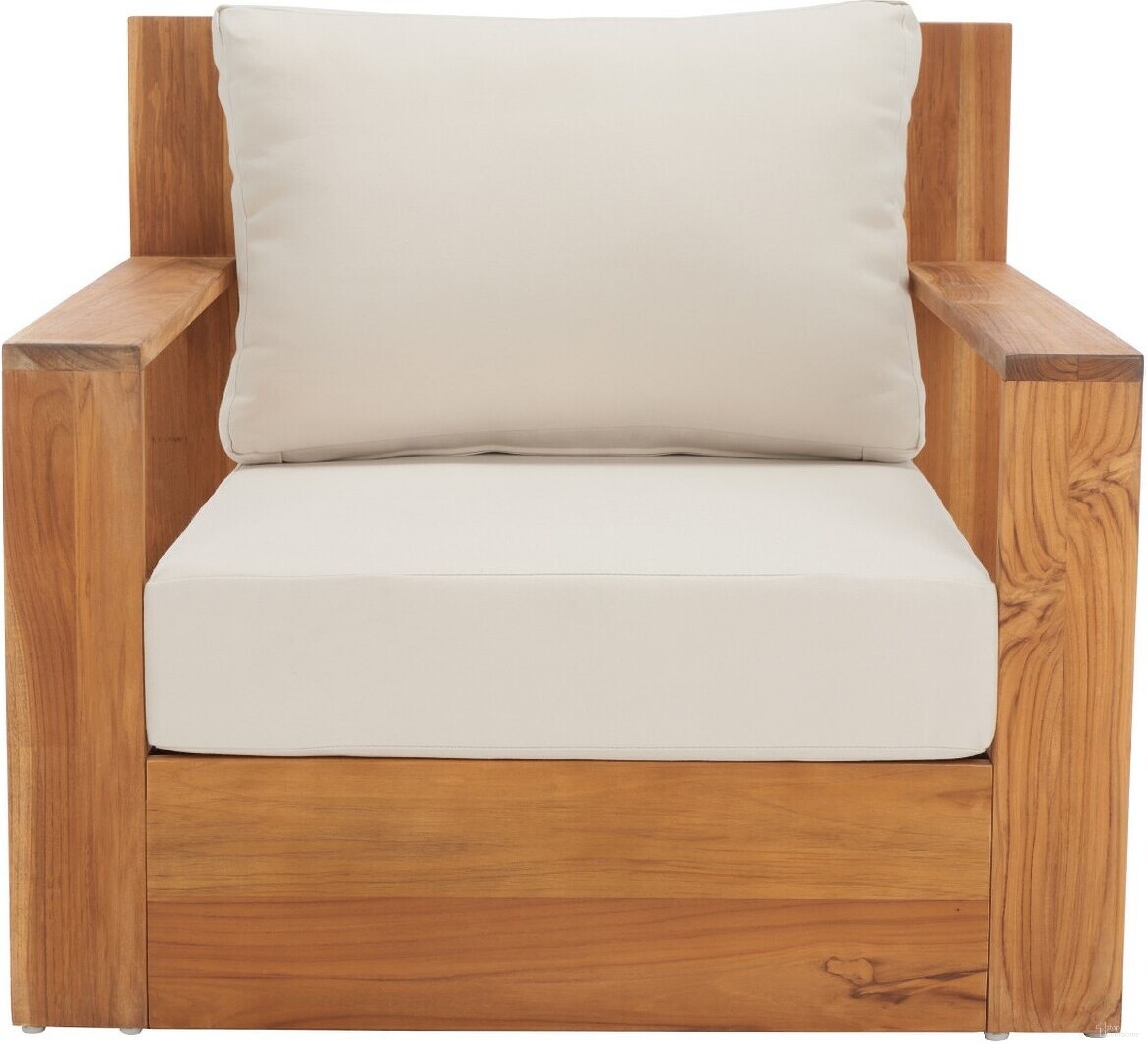 The appearance of Kauai Brazil Teak Patio Chair In Natural and Beige designed by Safavieh Couture in the modern / contemporary interior design. This natural and beige piece of furniture was selected by 1StopBedrooms from Kauai Collection to add a touch of cosiness and style into your home. Sku: CPT1040A. Material: Wood.