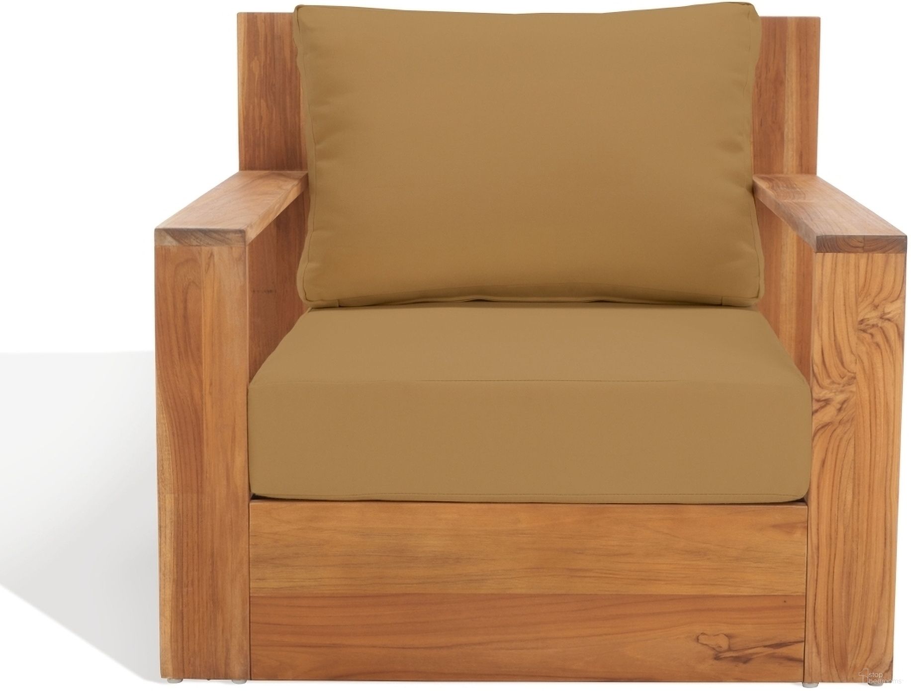 The appearance of Kauai Brazil Teak Patio Chair In Natural and Brown designed by Safavieh Couture in the modern / contemporary interior design. This natural and brown piece of furniture was selected by 1StopBedrooms from Kauai Collection to add a touch of cosiness and style into your home. Sku: CPT1040B. Material: Wood.