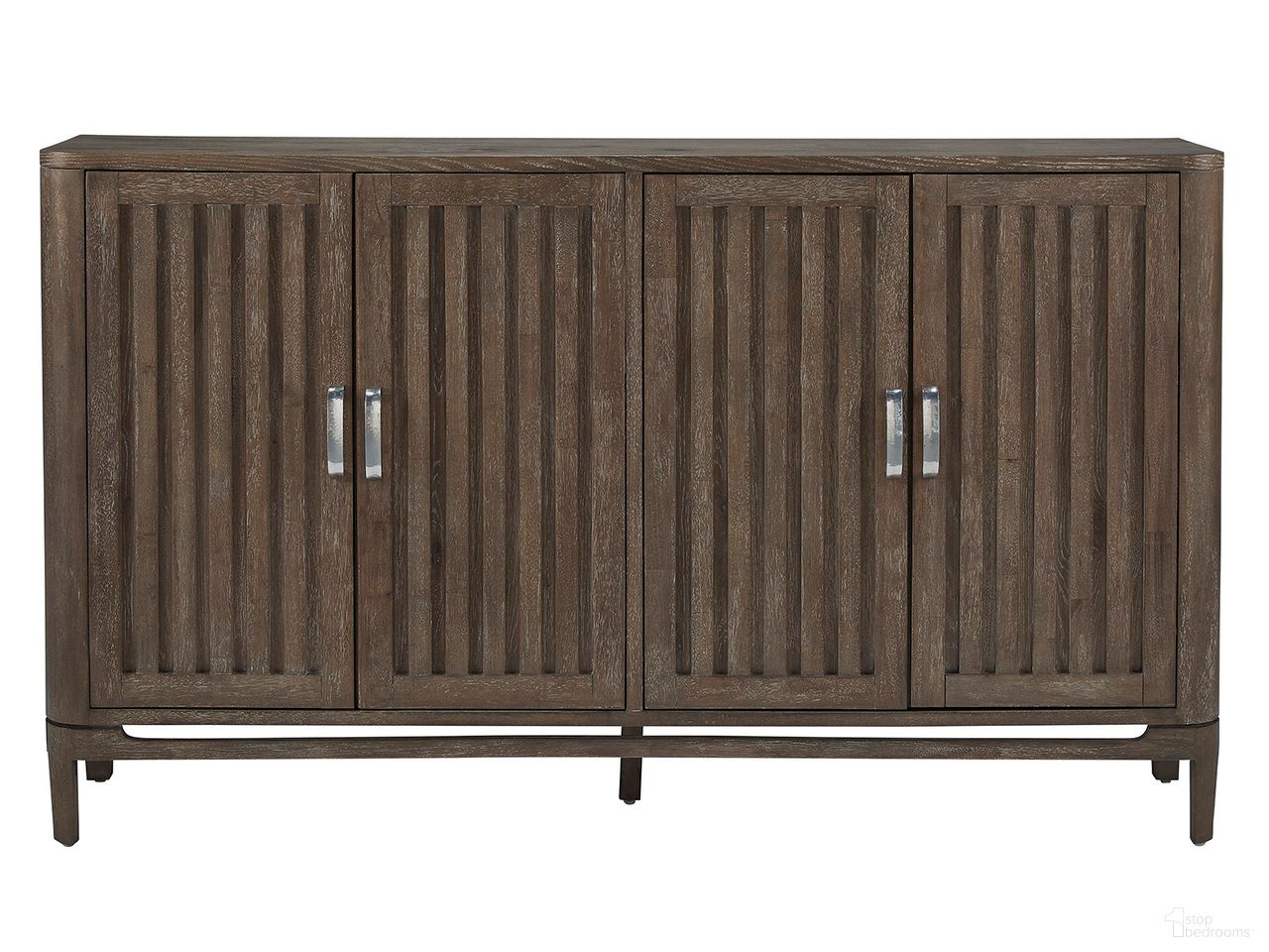 The appearance of Kavanaugh Sideboard In Weathered Kona Brown designed by Magnussen in the transitional interior design. This weathered kona brown piece of furniture was selected by 1StopBedrooms from Kavanaugh Collection to add a touch of cosiness and style into your home. Sku: D5612-12. Material: Oak Veneer.