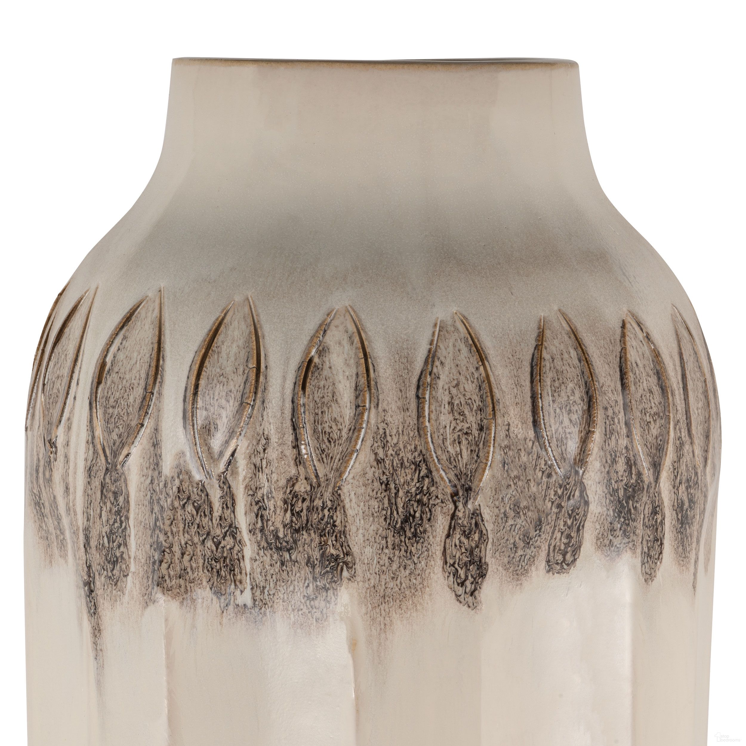 Kaya Ceramic Table Vase Large In White