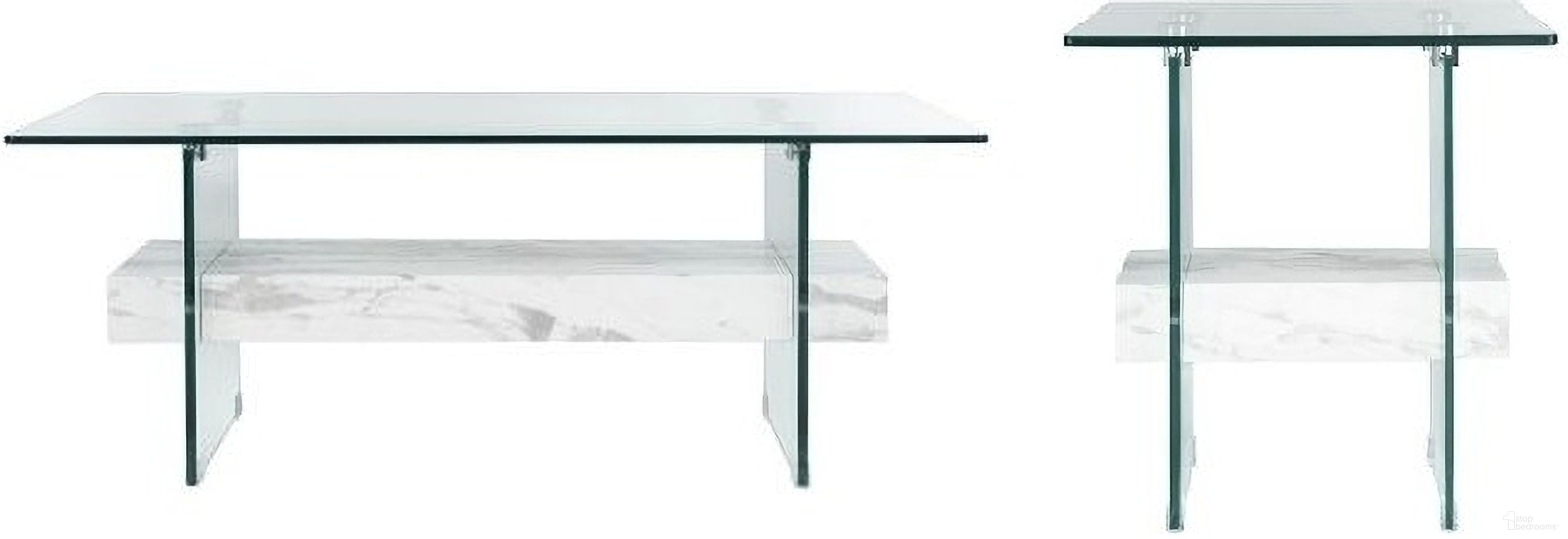 The appearance of Kayley Glass Occasional Table Set In White designed by Safavieh in the modern / contemporary interior design. This white piece of furniture  was selected by 1StopBedrooms from Kayley Collection to add a touch of cosiness and style into your home. Sku: COF7004E;ACC7001C. Material: MDF.