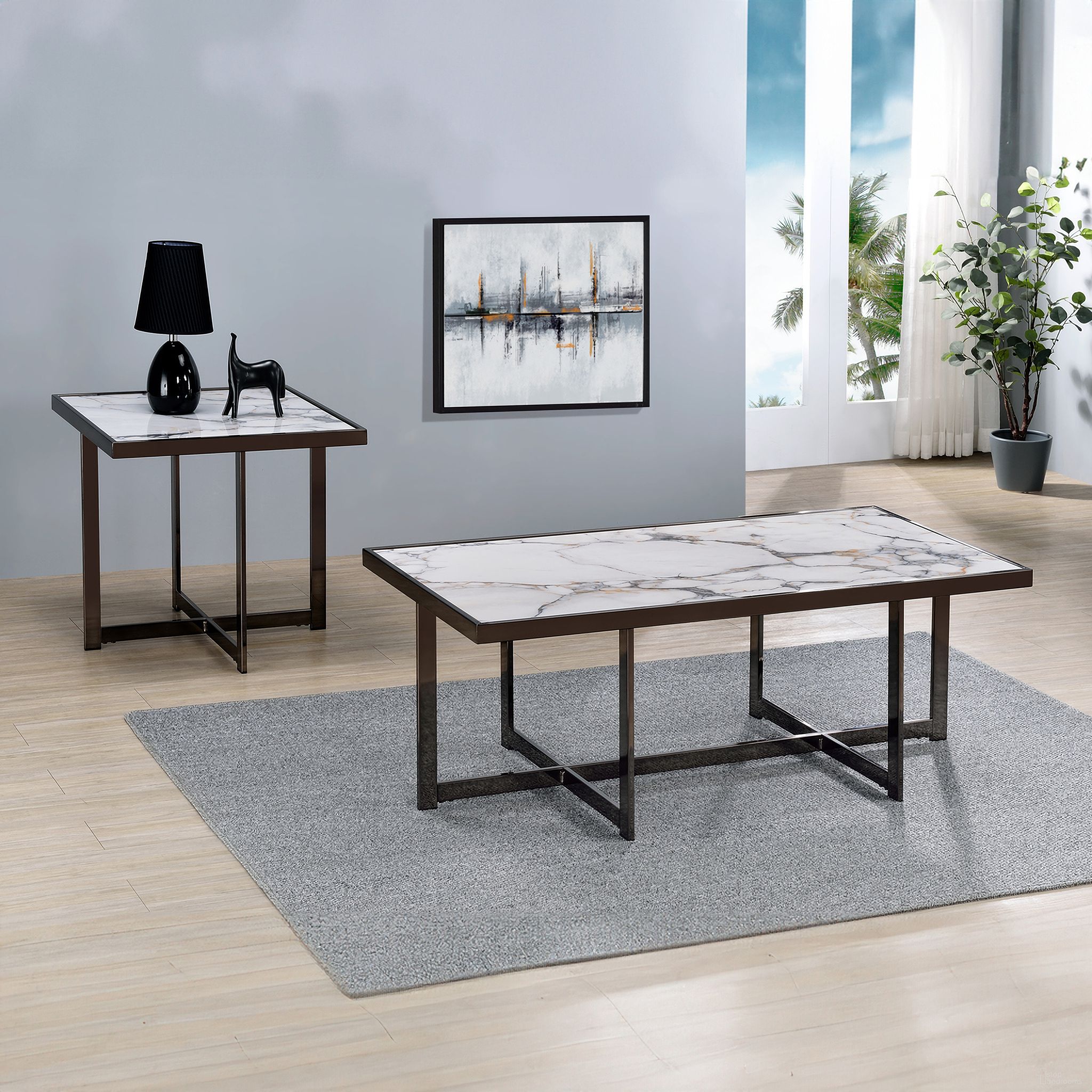 The appearance of Kayley Occasional Table Set In White designed by Steve Silver in the modern / contemporary interior design. This white piece of furniture was selected by 1StopBedrooms from Kayley Collection to add a touch of cosiness and style into your home. Sku: KY200WC;KY200WE. Material: Iron.