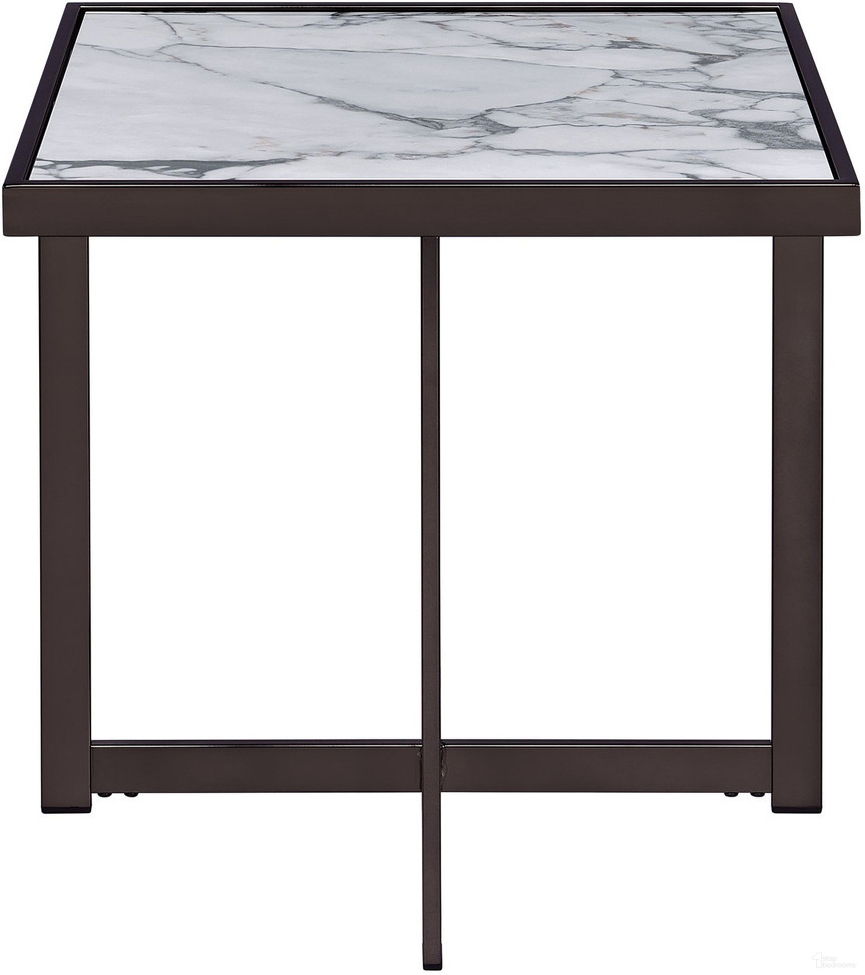 The appearance of Kayley Square End Table In White designed by Steve Silver in the modern / contemporary interior design. This white piece of furniture  was selected by 1StopBedrooms from Kayley Collection to add a touch of cosiness and style into your home. Sku: KY200WE. Material: Particle Board.