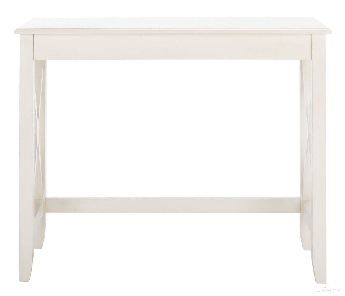 The appearance of Kaytee Desk in Distressed White designed by Safavieh in the country / farmhouse interior design. This distressed white piece of furniture was selected by 1StopBedrooms from Kaytee Collection to add a touch of cosiness and style into your home. Sku: DSK5713A. Material: Wood.