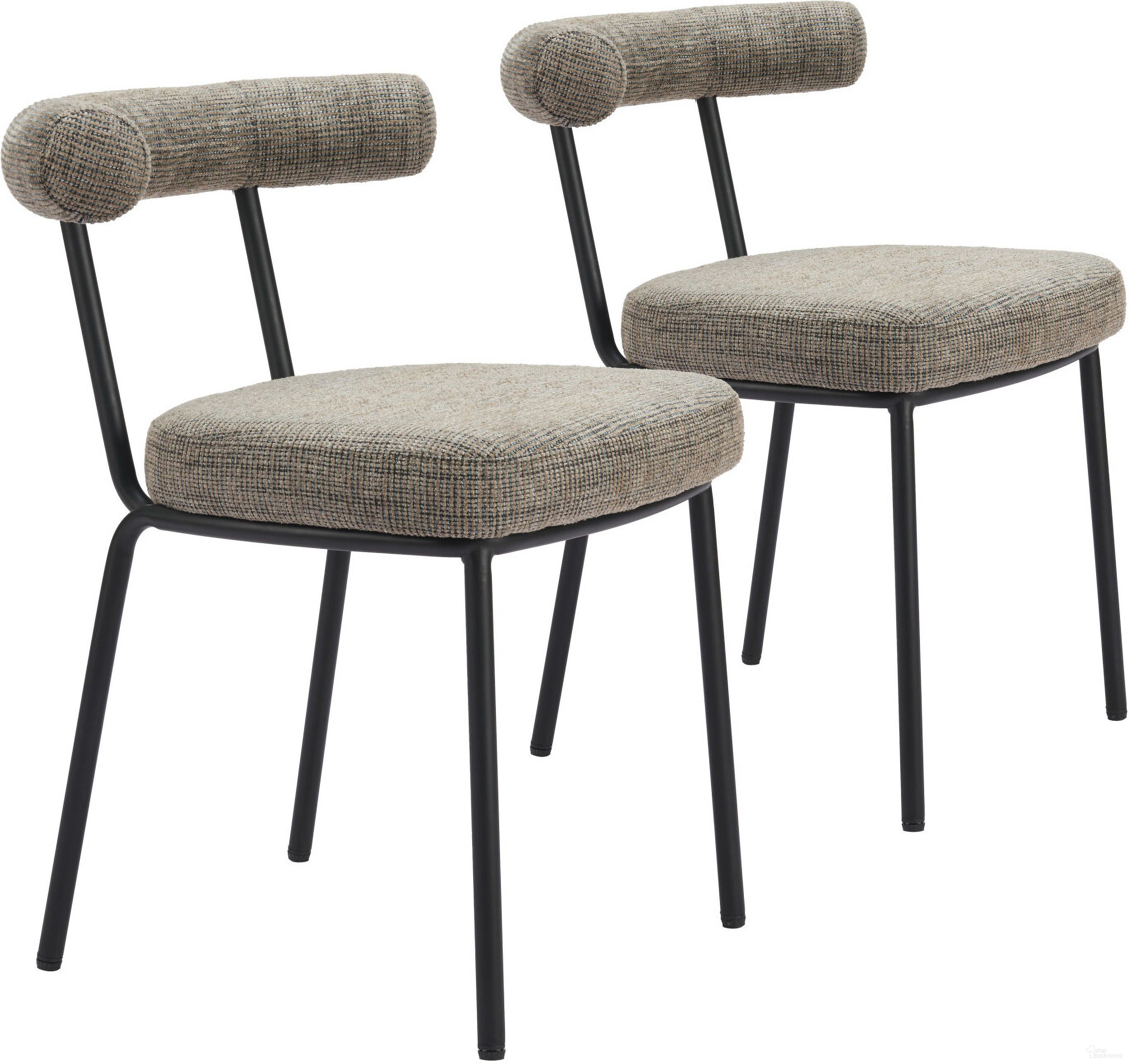 The appearance of Kede Dining Chair Set of 2 In Green Tweed designed by Zuo Modern in the modern / contemporary interior design. This green piece of furniture was selected by 1StopBedrooms from Kede Collection to add a touch of cosiness and style into your home. Sku: 110098. Material: Steel. Chair Type: Side Chair.