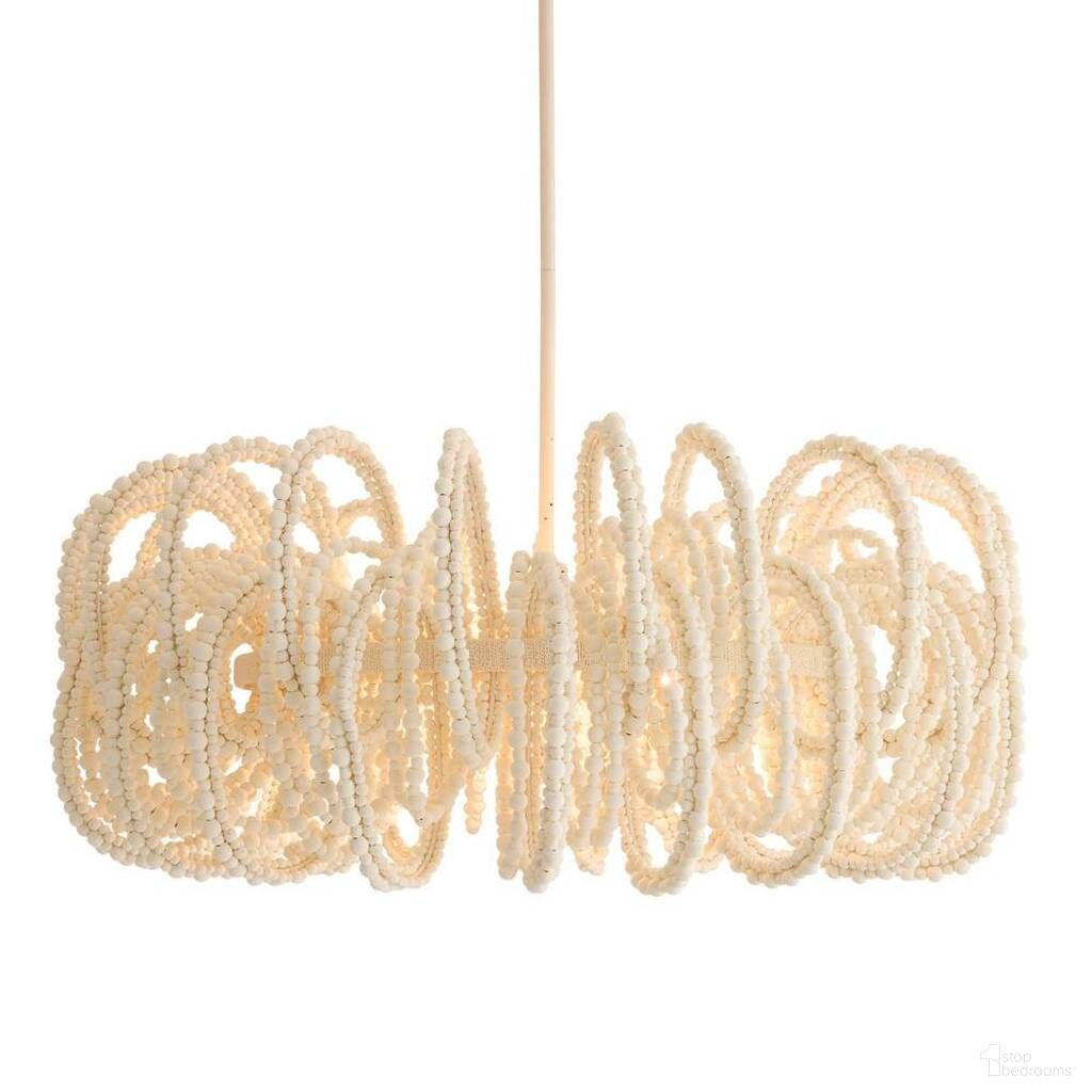 The appearance of Keely Chandelier In White designed by Arteriors in the  interior design. This white piece of furniture  was selected by 1StopBedrooms from Keely Collection to add a touch of cosiness and style into your home. Sku: DMS21. Material: Wood.