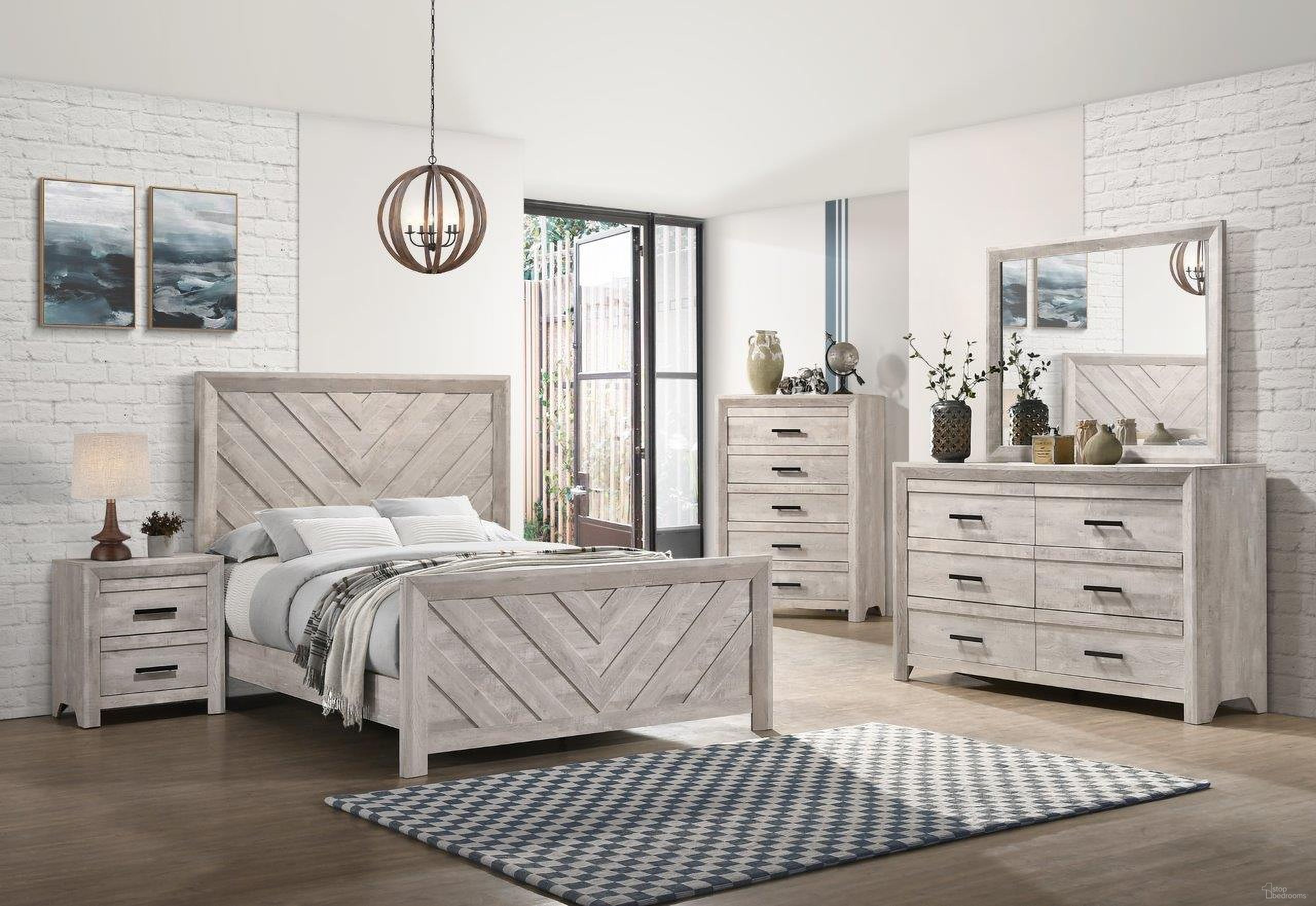 The appearance of Keely Panel Bedroom Set In White designed by Picket House in the modern / contemporary interior design. This white piece of furniture was selected by 1StopBedrooms from Keely Collection to add a touch of cosiness and style into your home. Sku: EL700QHF;EL700QKR;EL700NS. Bed Type: Panel Bed. Bed Size: King. Material: Paper.