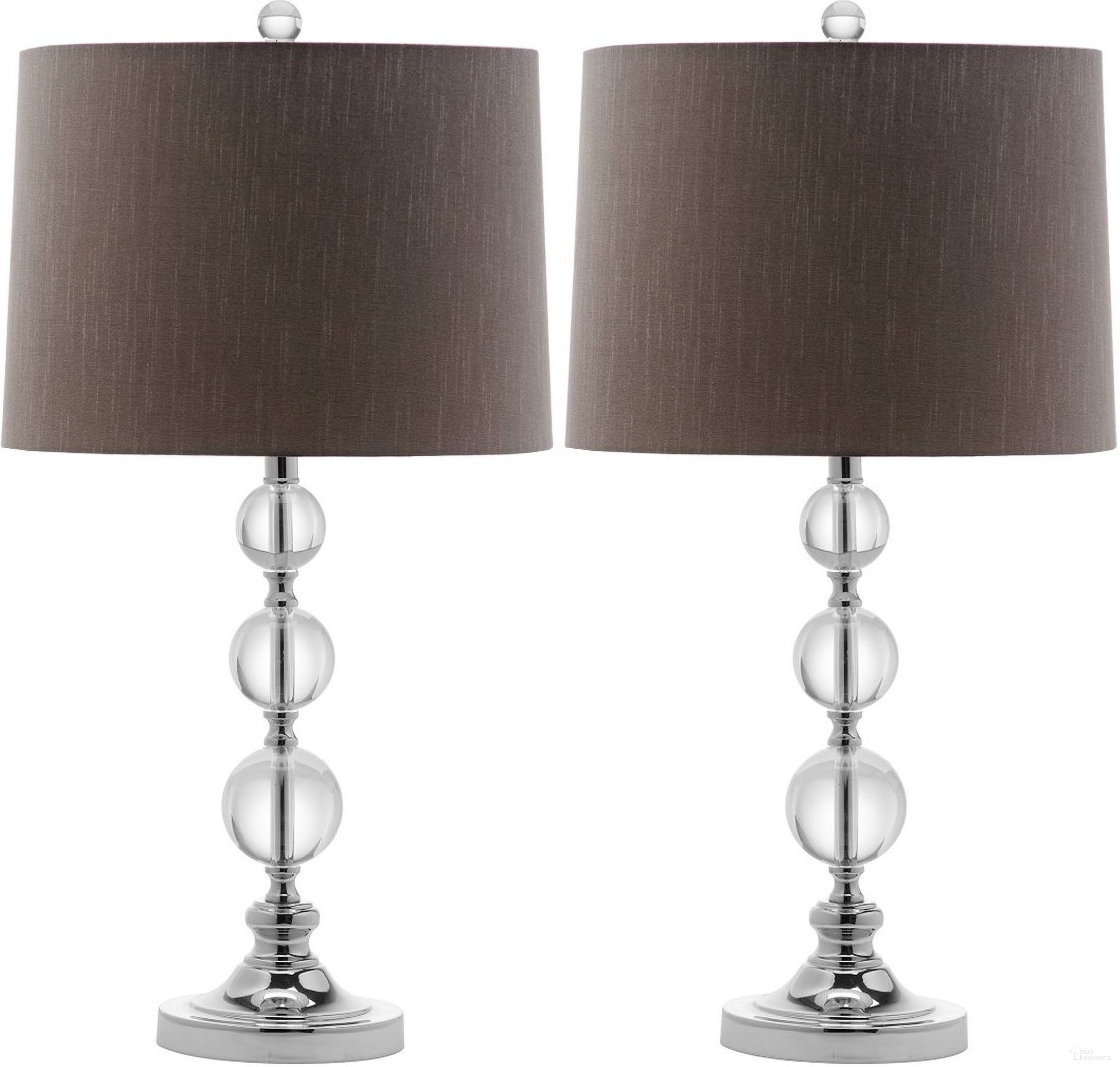 The appearance of Keeva Gray Crystal Ball Lamp Set of 2 designed by Safavieh in the modern / contemporary interior design. This clear piece of furniture  was selected by 1StopBedrooms from Safavieh LIT Collection to add a touch of cosiness and style into your home. Sku: LIT4113A-SET2. Material: Chrome.