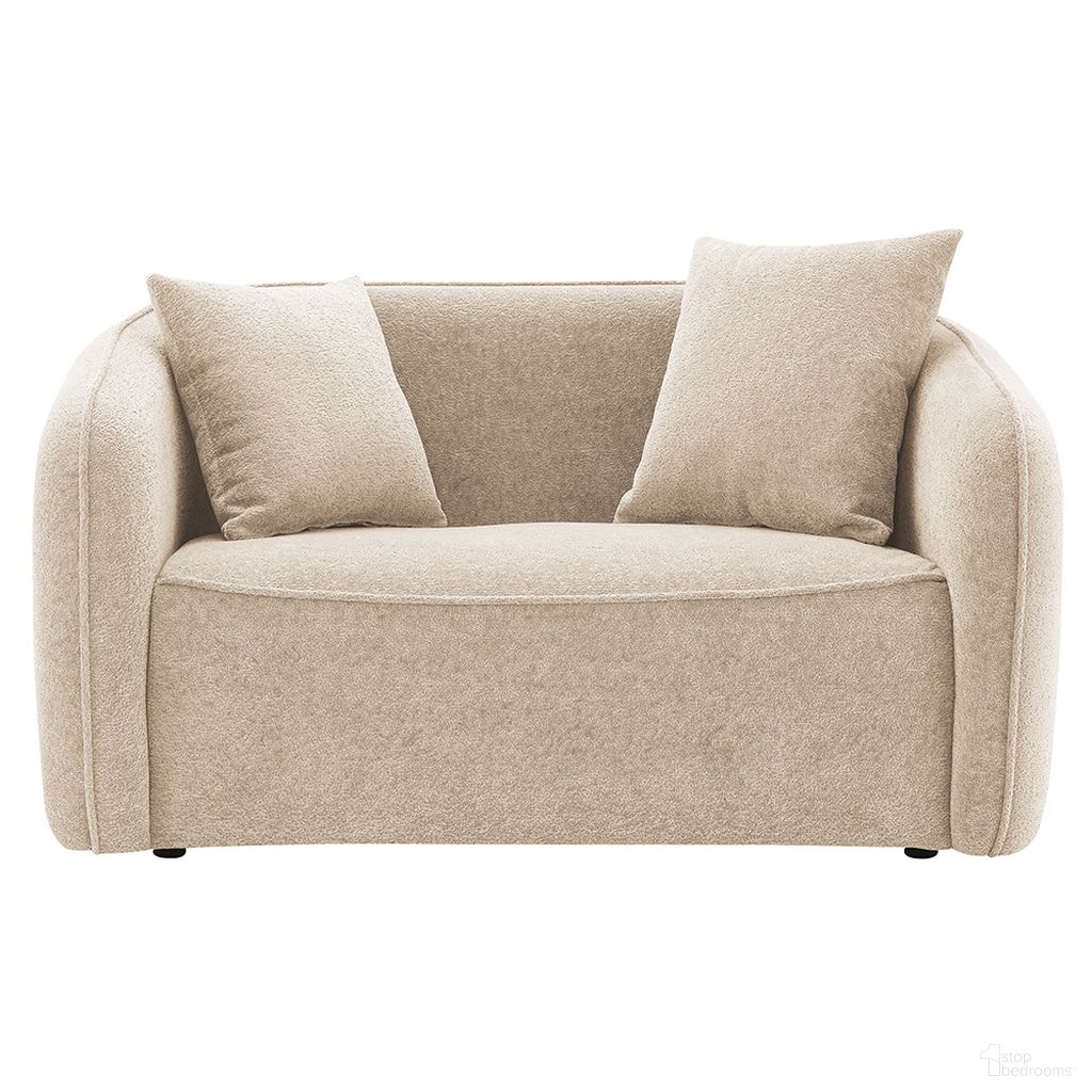 The appearance of Keith Loveseat with 2 Pillows In Beige Chenille designed by ACME in the modern / contemporary interior design. This beige chenille piece of furniture was selected by 1StopBedrooms from Keith Collection to add a touch of cosiness and style into your home. Sku: LV03611. Material: Wood.