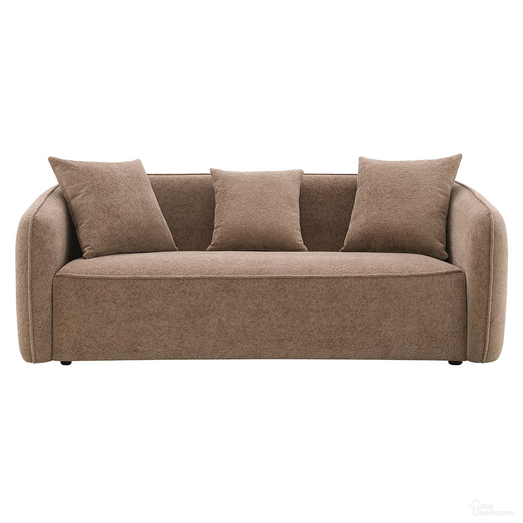 The appearance of Keith Sofa with 3 Pillows In Brown Chenille designed by ACME in the modern / contemporary interior design. This brown chenille piece of furniture was selected by 1StopBedrooms from Keith Collection to add a touch of cosiness and style into your home. Sku: LV03600. Material: Wood.