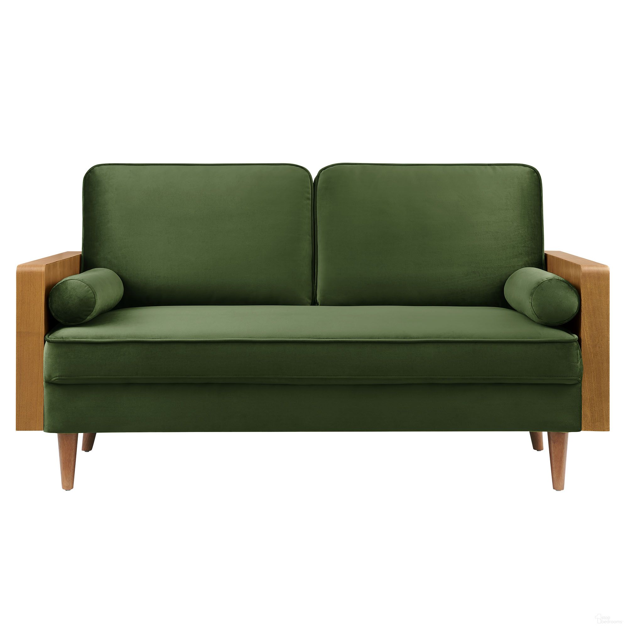 The appearance of Kellan Performance Velvet Loveseat In Walnut and Moss Green designed by Modway in the modern / contemporary interior design. This walnut/moss green piece of furniture was selected by 1StopBedrooms from Kellan Collection to add a touch of cosiness and style into your home. Sku: EEI-6945-WAL-MOG. Material: Velvet.