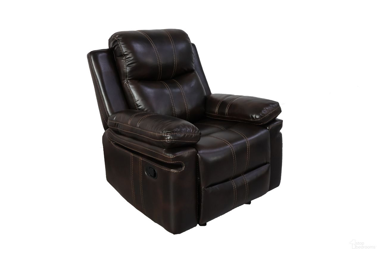 The appearance of Kellen Glider Recliner with Power Footrest In Brown designed by New Classic in the modern / contemporary interior design. This brown piece of furniture was selected by 1StopBedrooms from Kellen Collection to add a touch of cosiness and style into your home. Sku: U6023-13P1-BRN. Material: Faux Leather.
