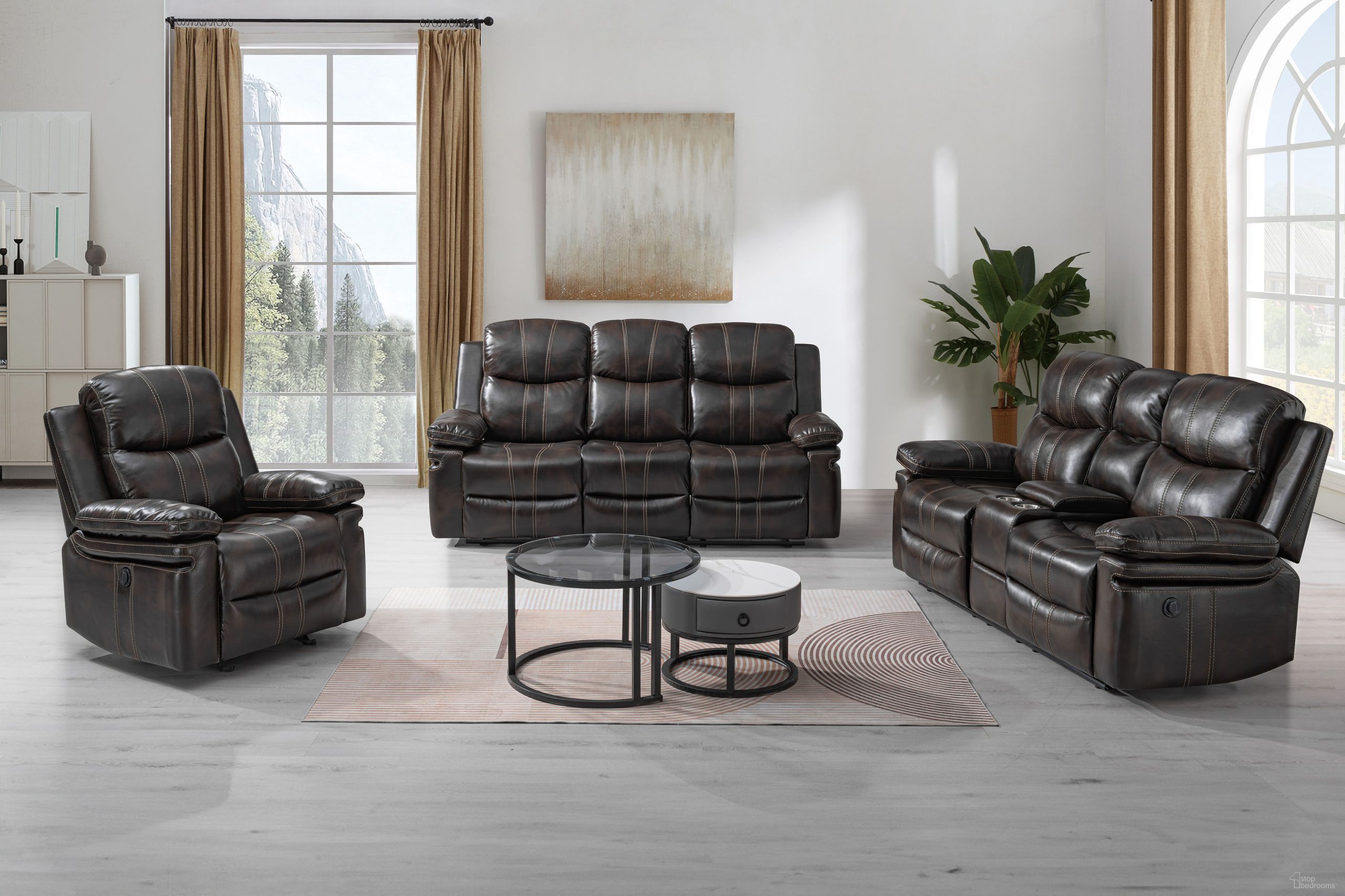The appearance of Kellen Power Living Room Set In Brown designed by New Classic in the modern / contemporary interior design. This brown piece of furniture was selected by 1StopBedrooms from Kellen Collection to add a touch of cosiness and style into your home. Sku: U6023-30P1-BRN;U6023-25P1-BRN. Material: Faux Leather.