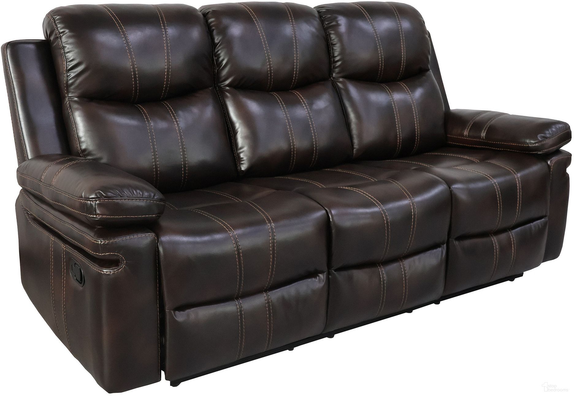 The appearance of Kellen Sofa with Drop Down Tray and Power Footrest In Brown designed by New Classic in the modern / contemporary interior design. This brown piece of furniture was selected by 1StopBedrooms from Kellen Collection to add a touch of cosiness and style into your home. Sku: U6023-30P1-BRN. Material: Faux Leather.