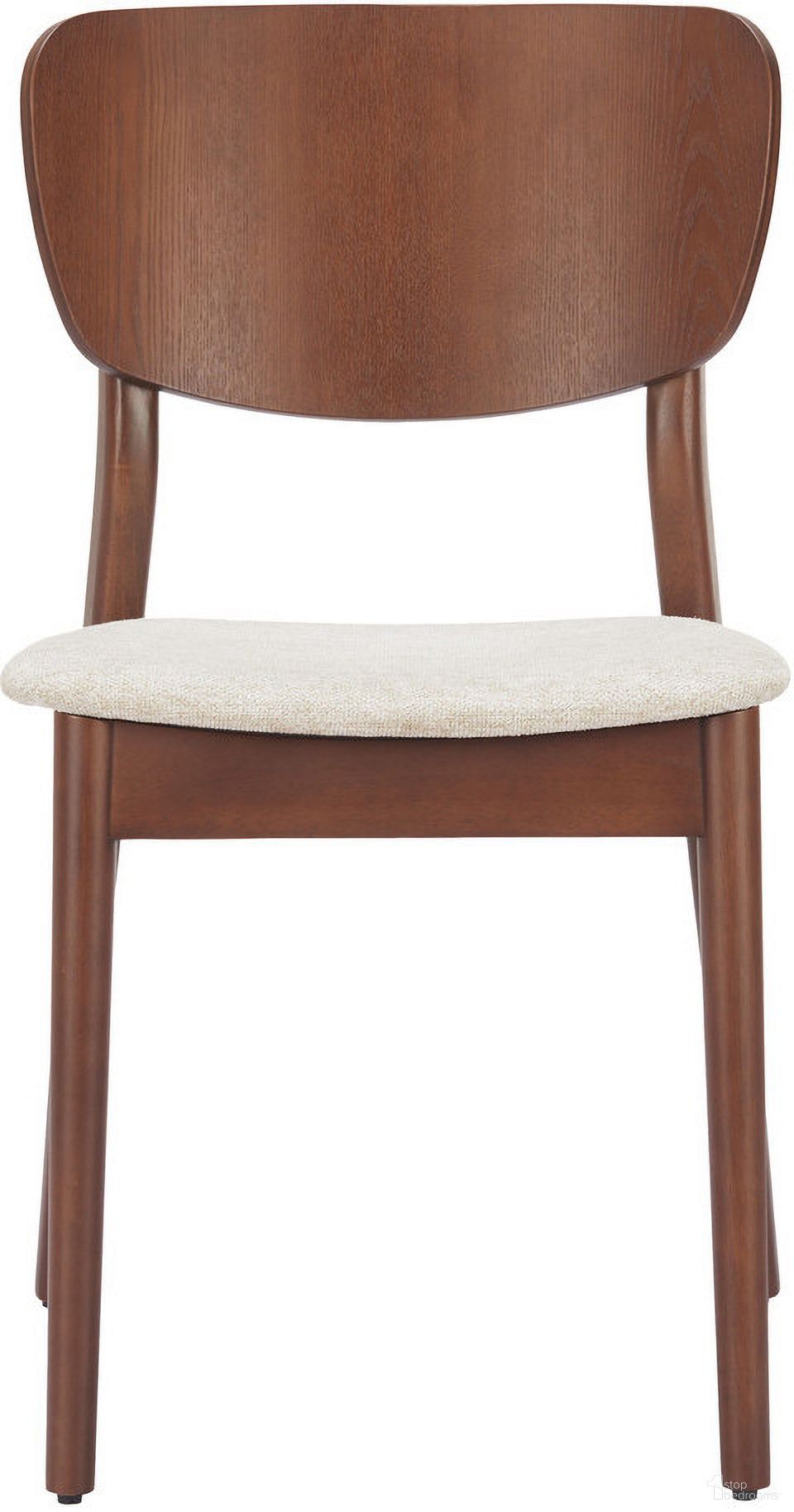 The appearance of Kellua Dining Chair Set of 2 In Beige and Walnut designed by Zuo Modern in the modern / contemporary interior design. This walnut and beige piece of furniture was selected by 1StopBedrooms from Kellua Collection to add a touch of cosiness and style into your home. Sku: 110518. Material: Polyester. Chair Type: Side Chair.