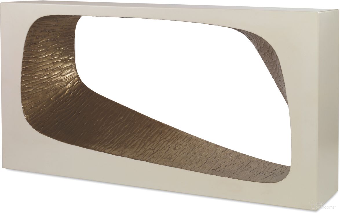 The appearance of Kelly 65 Inch Console Table In Bronze designed by Century Furniture in the modern / contemporary interior design. This bronze piece of furniture was selected by 1StopBedrooms from Grand Tour Furniture Collection to add a touch of cosiness and style into your home. Sku: SF5632. Material: Stone.