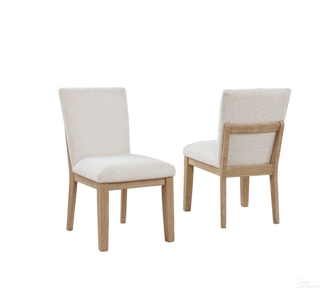 Kelly Linen Dining Chair Set of 2 in Cream