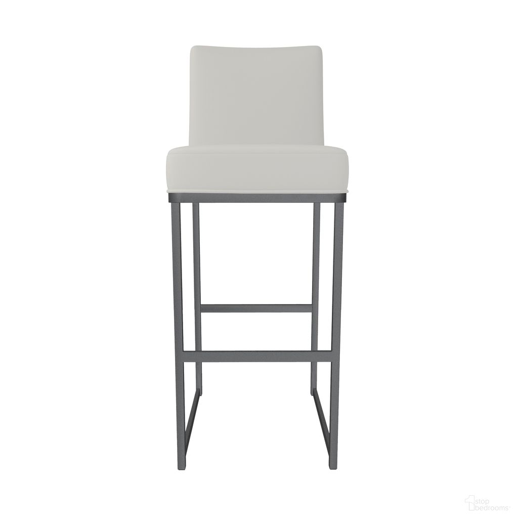 The appearance of Kelsey 30 Inch Bar Height Stool In Lustrous Silver White and Vail Pure White designed by Wesley Allen in the transitional interior design. This lustrous silver white/vail pure white piece of furniture was selected by 1StopBedrooms from Kelsey Collection to add a touch of cosiness and style into your home. Sku: B241H30-XS-SLP-APW. Material: Metal.