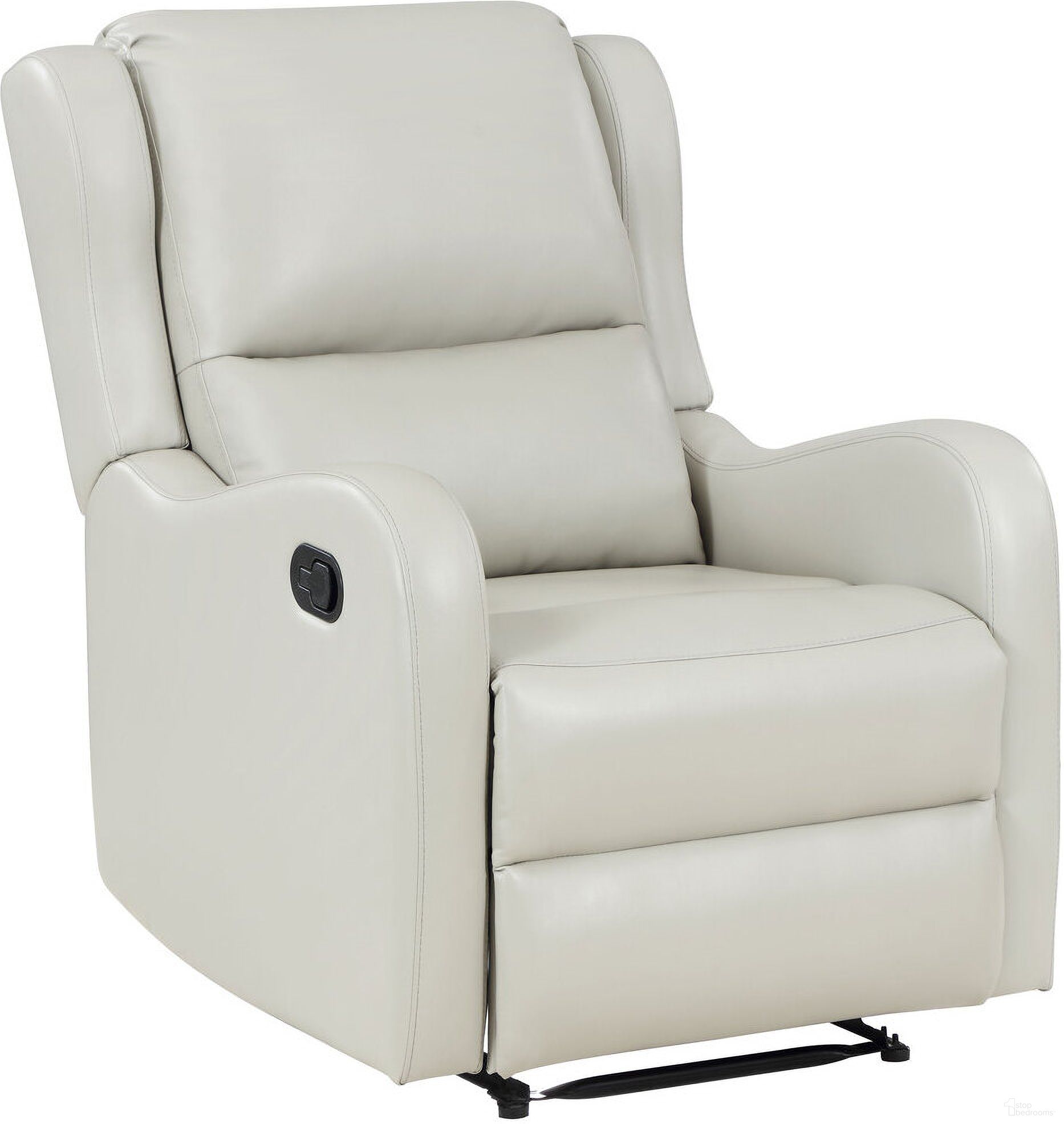 The appearance of Kelsey Upholstered English Arm Recliner Chair In Ivory designed by Coaster in the modern / contemporary interior design. This ivory piece of furniture was selected by 1StopBedrooms from Kelsey Collection to add a touch of cosiness and style into your home. Sku: 609373. Material: Polyester.