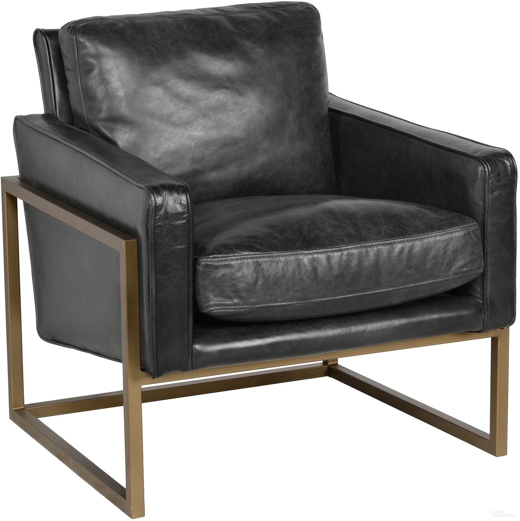 The appearance of Ken Club Chair In Jet Black designed by Classic Home in the transitional interior design. This jet black piece of furniture was selected by 1StopBedrooms from Ken Collection to add a touch of cosiness and style into your home. Sku: 53003996. Material: Top Grain Leather.