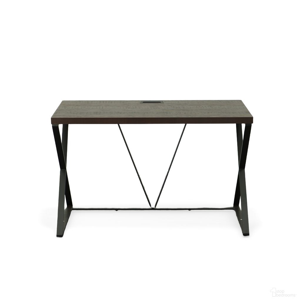 The appearance of Kendall Computer Desk In Elm and Black designed by Carolina Living in the modern / contemporary interior design. This elm and black piece of furniture  was selected by 1StopBedrooms from Kendall Collection to add a touch of cosiness and style into your home. Sku: CD4723-ELMBLK. Material: Metal.