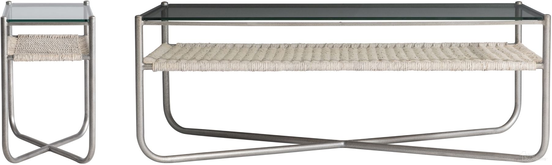 The appearance of Kendo Occasional Table Set designed by Bernhardt in the modern / contemporary interior design. This stainless steel piece of furniture  was selected by 1StopBedrooms from Kendo Collection to add a touch of cosiness and style into your home. Sku: 328021;328122. Material: Glass.