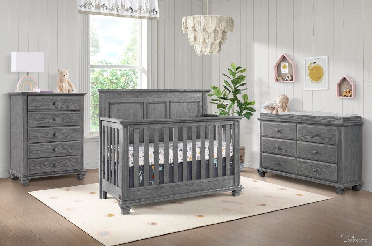 Kenilworth Convertible Kids Bedroom Set In Graphite Gray