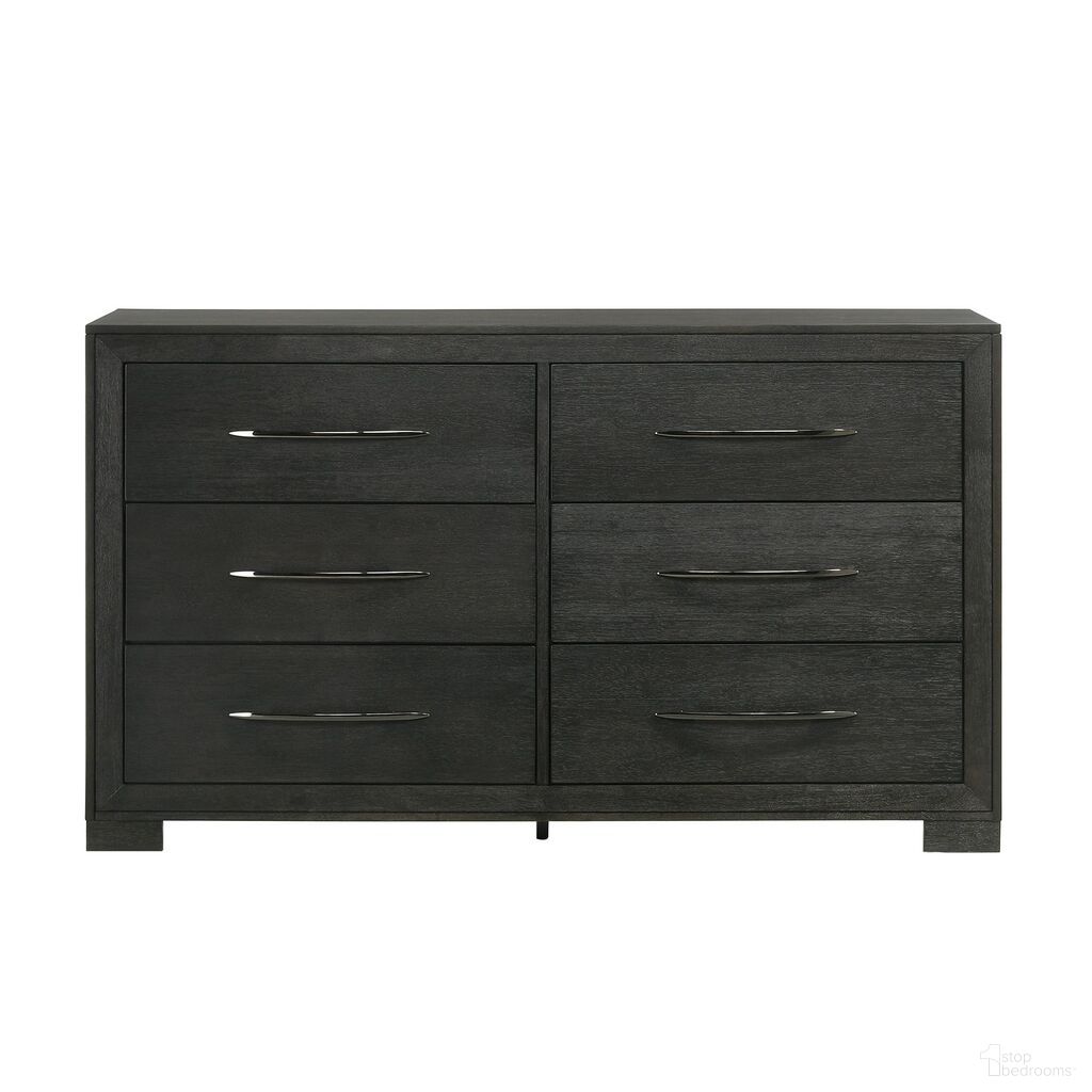 The appearance of Kenn 6-Drawer Dresser In Black designed by Picket House in the modern / contemporary interior design. This black piece of furniture  was selected by 1StopBedrooms from Kenn Collection to add a touch of cosiness and style into your home. Sku: B-3410-8-DR. Material: Rubberwood.