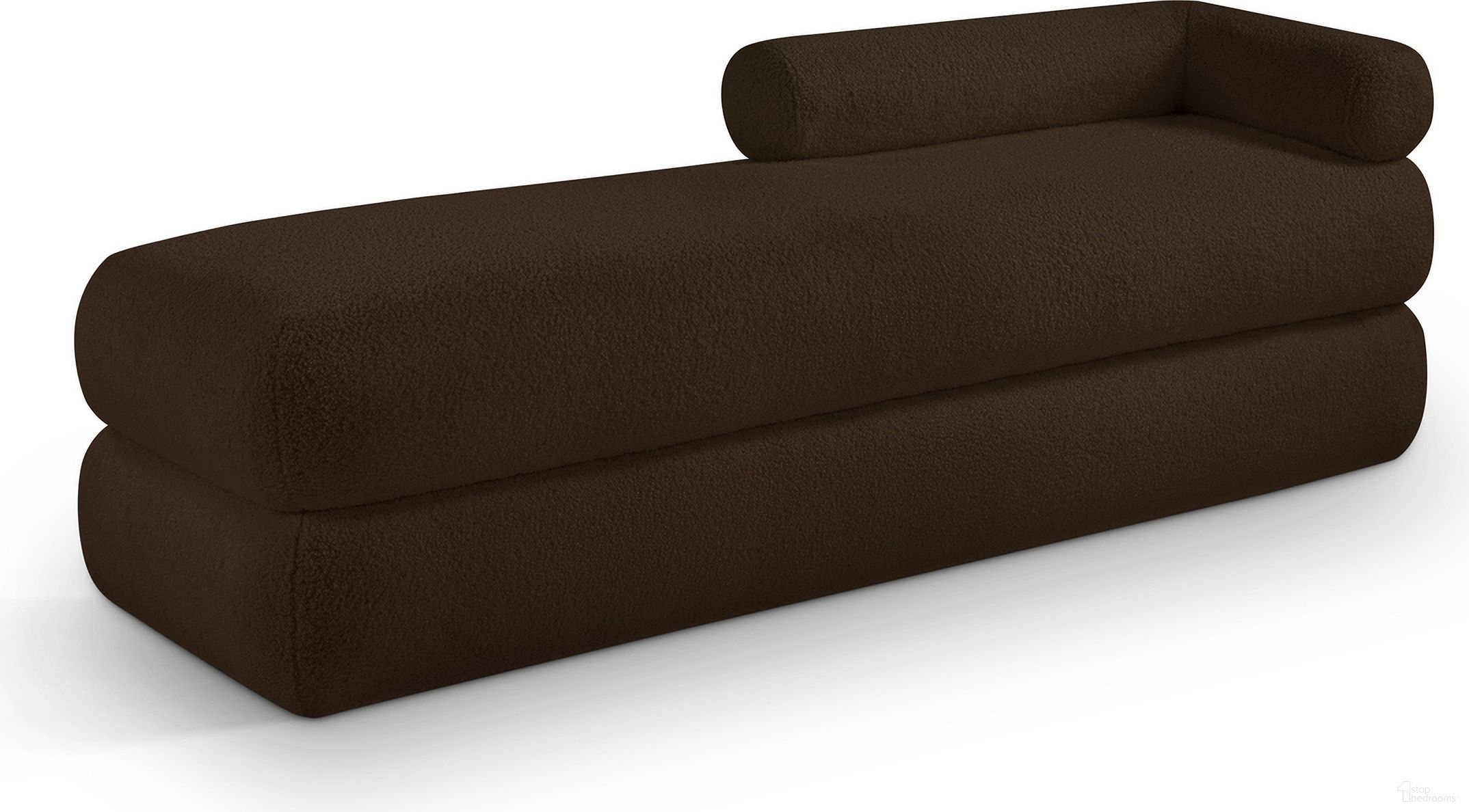 The appearance of Kennedy Faux Shearling Teddy Fabric Bench In Brown designed by Meridian in the modern / contemporary interior design. This brown piece of furniture was selected by 1StopBedrooms from Kennedy Collection to add a touch of cosiness and style into your home. Sku: 190Brown. Material: Fabric.