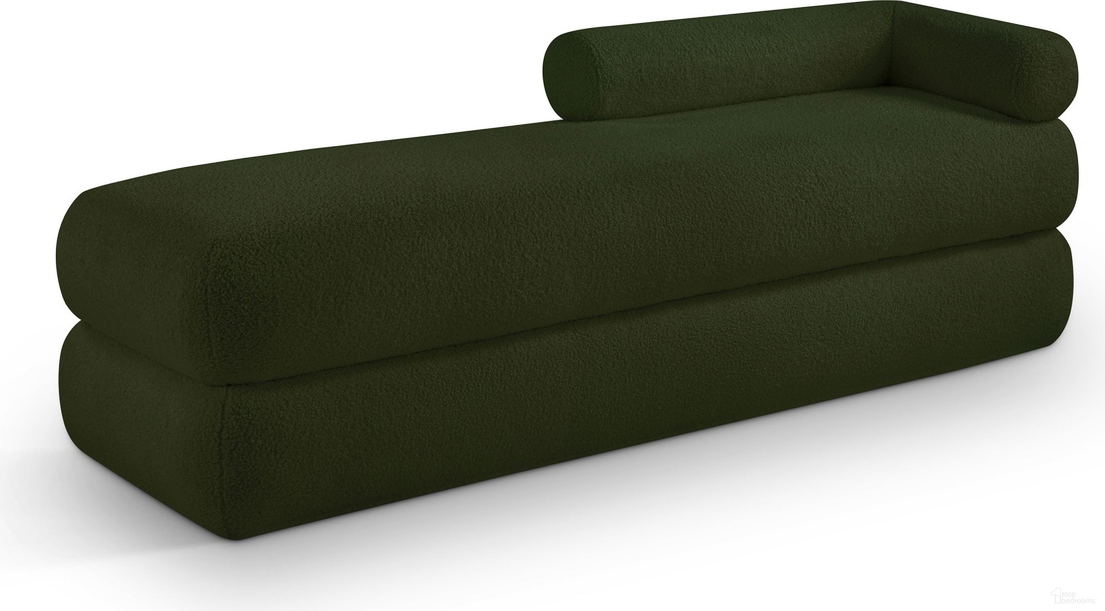 The appearance of Kennedy Faux Shearling Teddy Fabric Bench In Green designed by Meridian in the modern / contemporary interior design. This green piece of furniture was selected by 1StopBedrooms from Kennedy Collection to add a touch of cosiness and style into your home. Sku: 190Green. Material: Fabric.