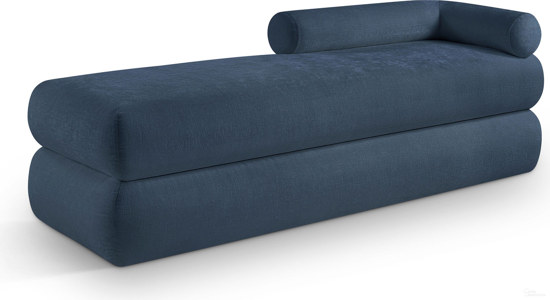 The appearance of Kennedy Chenille Fabric Bench In Light Blue designed by Meridian in the modern / contemporary interior design. This light blue piece of furniture  was selected by 1StopBedrooms from Kennedy Collection to add a touch of cosiness and style into your home. Sku: 197LtBlu. Material: Chenille.