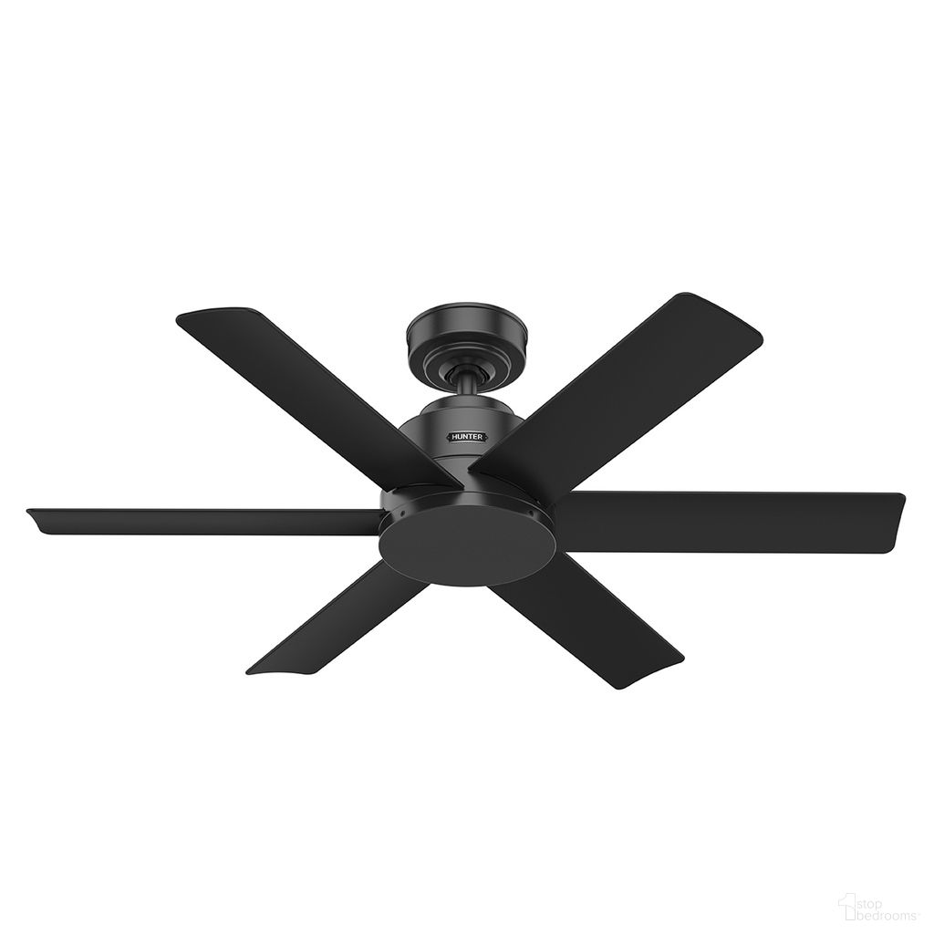 The appearance of Kennicott 44 Inch Damp Rated Ceiling Fan and Wall Control In Matte Black designed by Hunter Fan in the transitional interior design. This matte black piece of furniture was selected by 1StopBedrooms from Kennicott Collection to add a touch of cosiness and style into your home. Sku: 59613. Material: Plastic.