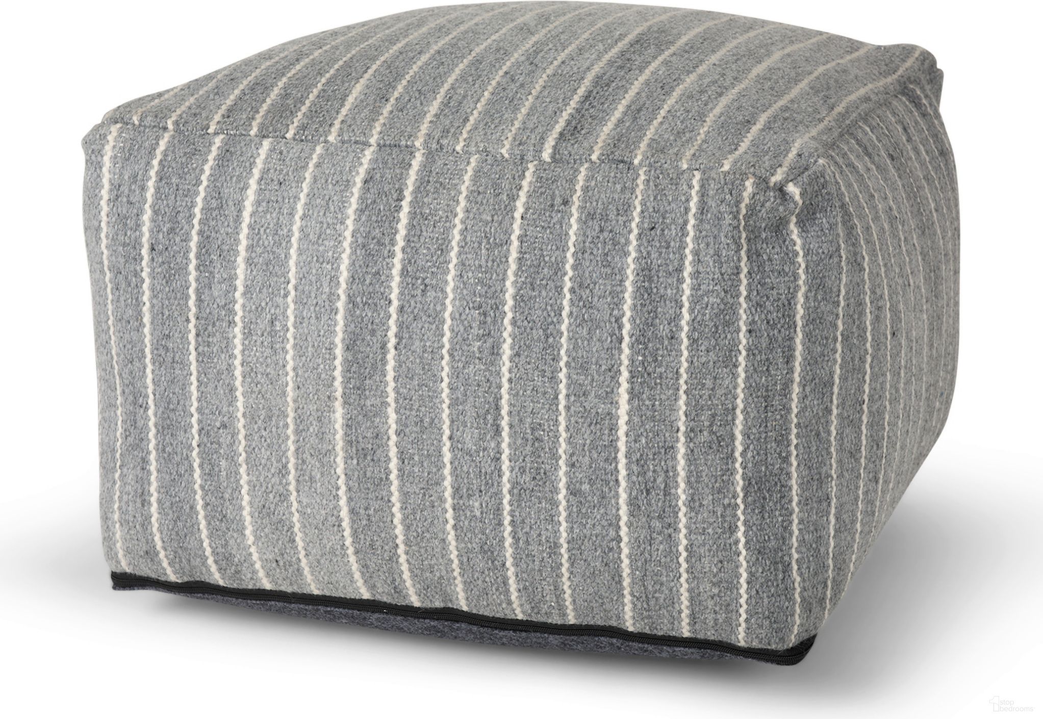 The appearance of Kensie Pouf In Blue designed by Mercana in the modern / contemporary interior design. This blue piece of furniture was selected by 1StopBedrooms from Kensie Collection to add a touch of cosiness and style into your home. Sku: 70378. Material: Fabric.