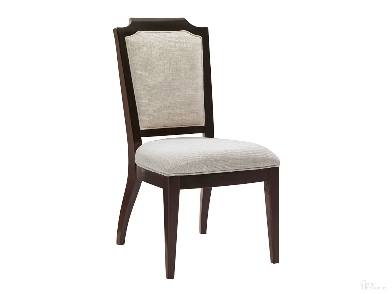 The appearance of Kensington Place Candace Side Chair In Brentwood designed by Lexington in the traditional interior design. This brentwood piece of furniture  was selected by 1StopBedrooms from Kensington Place Collection to add a touch of cosiness and style into your home. Sku: 708-882-110111. Material: Wood. Chair Type: Side Chair.