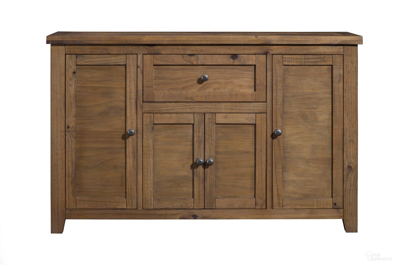 The appearance of Kensington Server In Reclaimed Natural designed by Alpine in the country / farmhouse interior design. This reclaimed natural piece of furniture  was selected by 1StopBedrooms from Kensington Collection to add a touch of cosiness and style into your home. Sku: 2668-26. Material: Solid Pine.