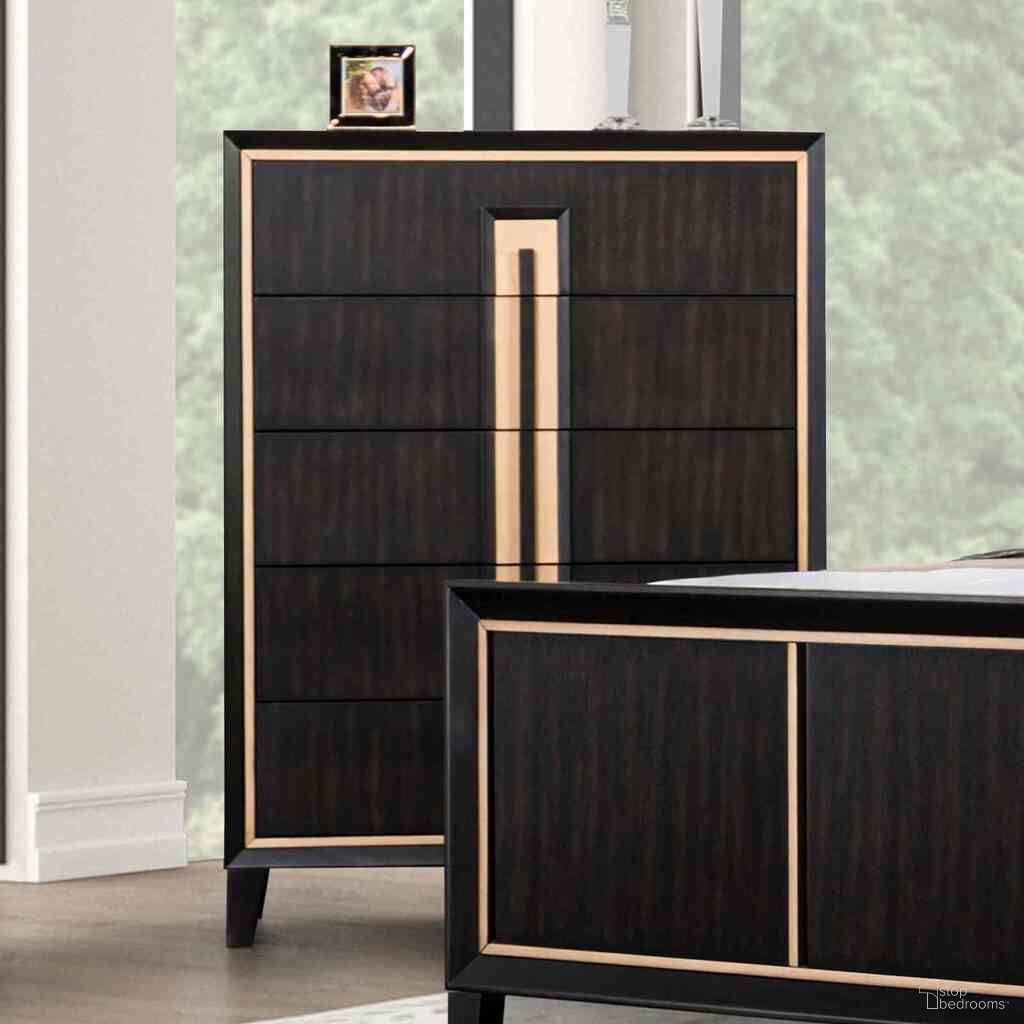 The appearance of Kenyada Chest In Espresso designed by Furniture of America in the modern / contemporary interior design. This espresso piece of furniture was selected by 1StopBedrooms from Kenyada Collection to add a touch of cosiness and style into your home. Sku: FM7421ES-C. Material: Solid Wood.