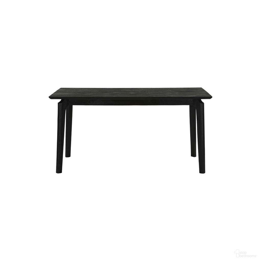 The appearance of Kenzo 71 Inch Dining Table In Black designed by LH Imports in the transitional interior design. This black piece of furniture was selected by 1StopBedrooms from Kenzo Collection to add a touch of cosiness and style into your home. Sku: KEN011-BLK. Table Base Style: Legs. Table Top Shape: Rectangular. Size: 35" x 71". Material: Mango Wood.