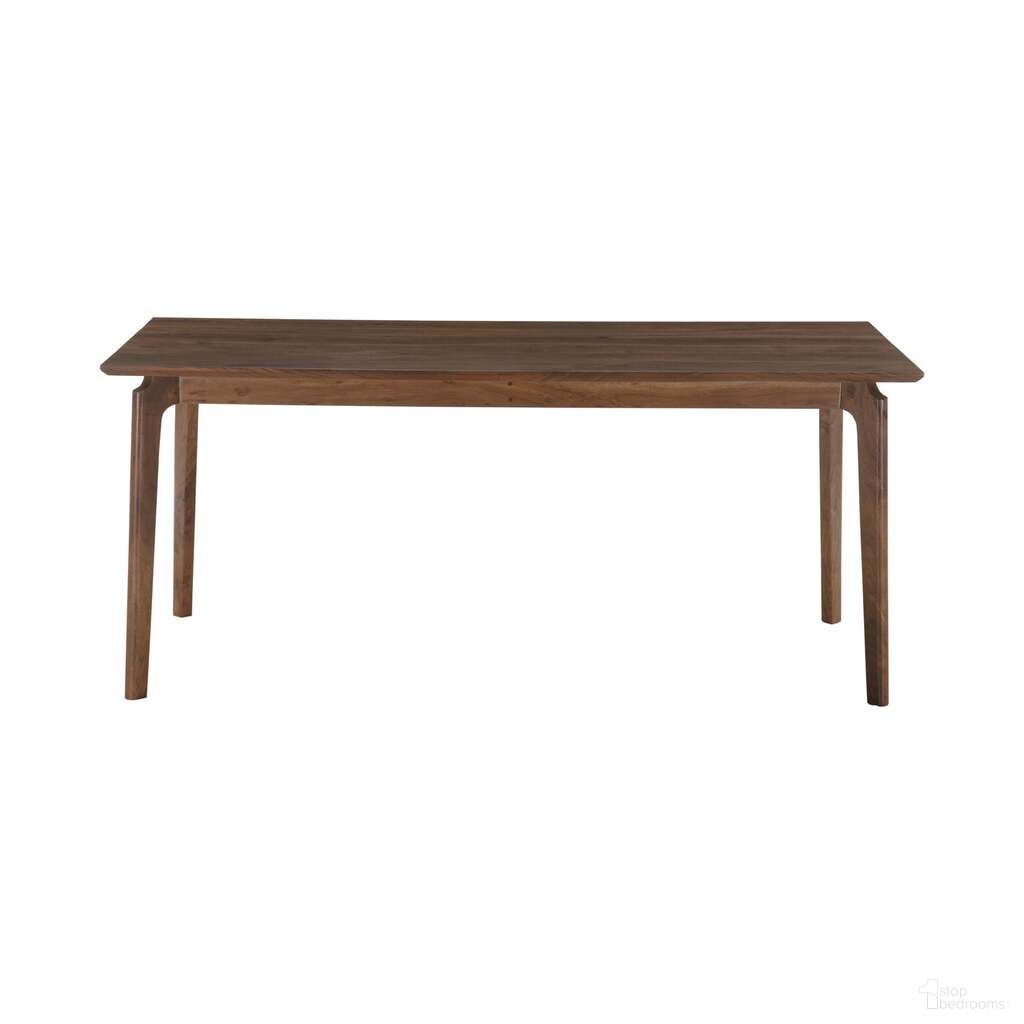 The appearance of Kenzo 71 Inch Dining Table In Brown designed by LH Imports in the transitional interior design. This brown piece of furniture  was selected by 1StopBedrooms from Kenzo Collection to add a touch of cosiness and style into your home. Sku: KEN011-BRN. Table Base Style: Legs. Table Top Shape: Rectangular. Size: 35" x 71". Material: Acacia Wood.