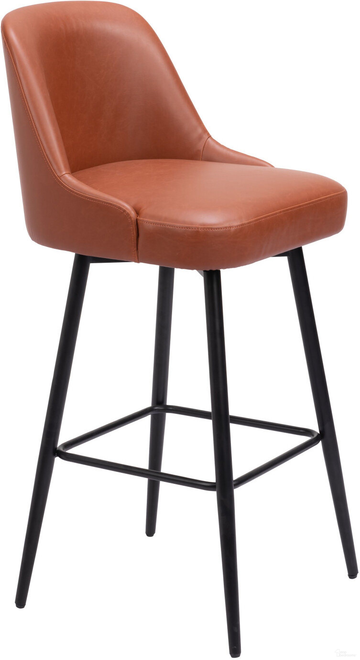 The appearance of Keppel Swivel Barstool In Brown designed by Zuo Modern in the modern / contemporary interior design. This brown piece of furniture was selected by 1StopBedrooms from Keppel Collection to add a touch of cosiness and style into your home. Sku: 109974. Material: Polyurethane.