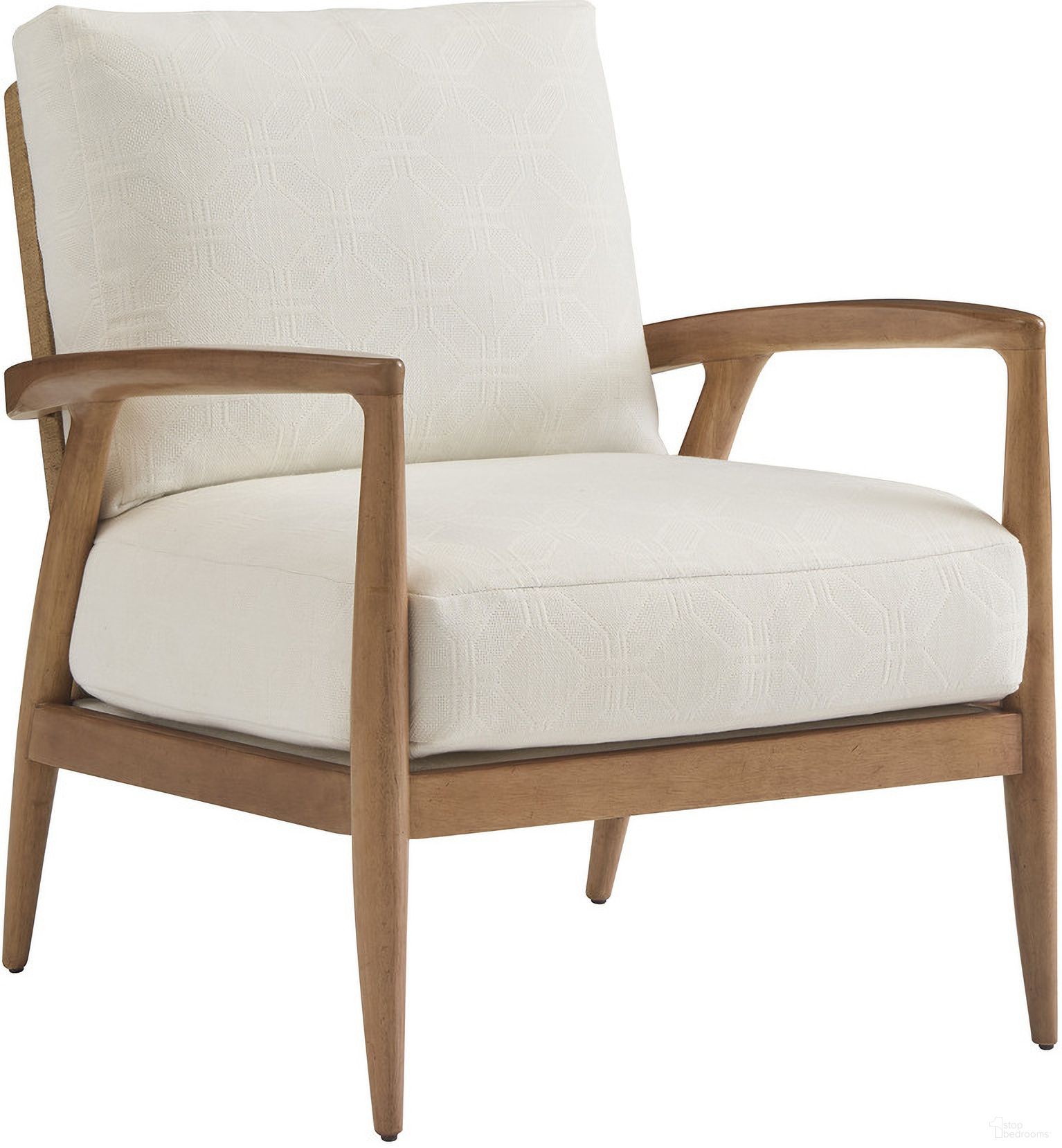 The appearance of Key Biscayne Anchorage Chair designed by Tommy Bahama in the coastal interior design. This ivory and white piece of furniture was selected by 1StopBedrooms from Key Biscayne Collection to add a touch of cosiness and style into your home. Sku: 1725-11-40.