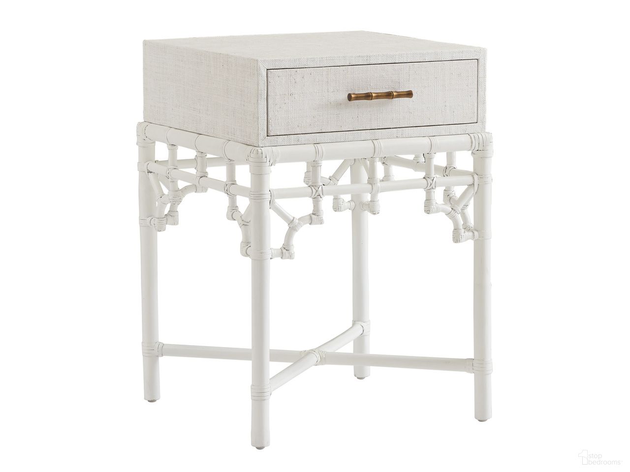 The appearance of Key Biscayne Arvida Shell Key Night Table In Shell Key designed by Tommy Bahama in the coastal interior design. This shell key piece of furniture was selected by 1StopBedrooms from Key Biscayne Collection to add a touch of cosiness and style into your home. Sku: 580-622. Material: Veneer.