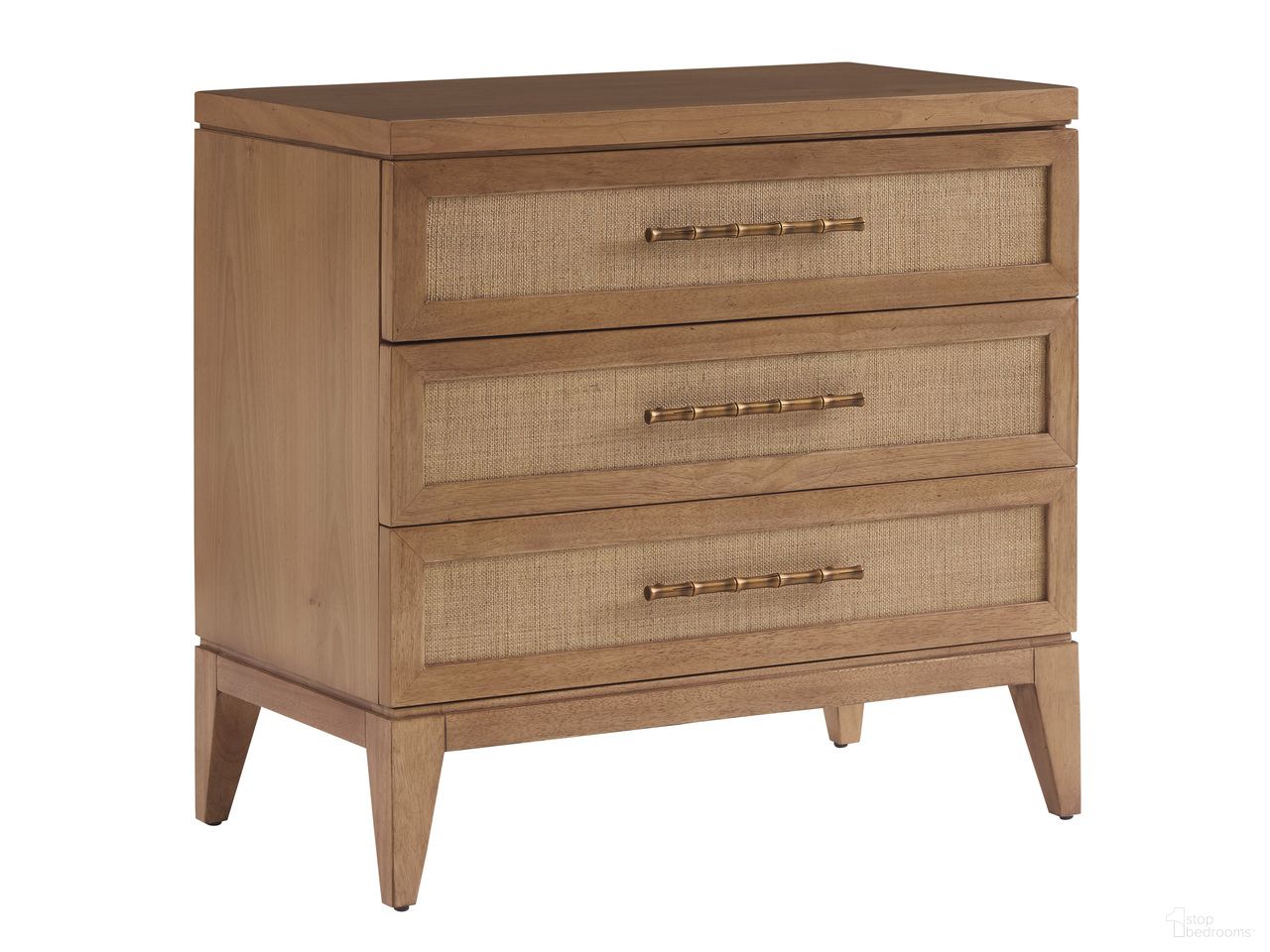The appearance of Key Biscayne Beachside Nightstand In Sunwashed designed by Tommy Bahama in the coastal interior design. This sunwashed piece of furniture was selected by 1StopBedrooms from Key Biscayne Collection to add a touch of cosiness and style into your home. Sku: 579-621. Material: Veneer.