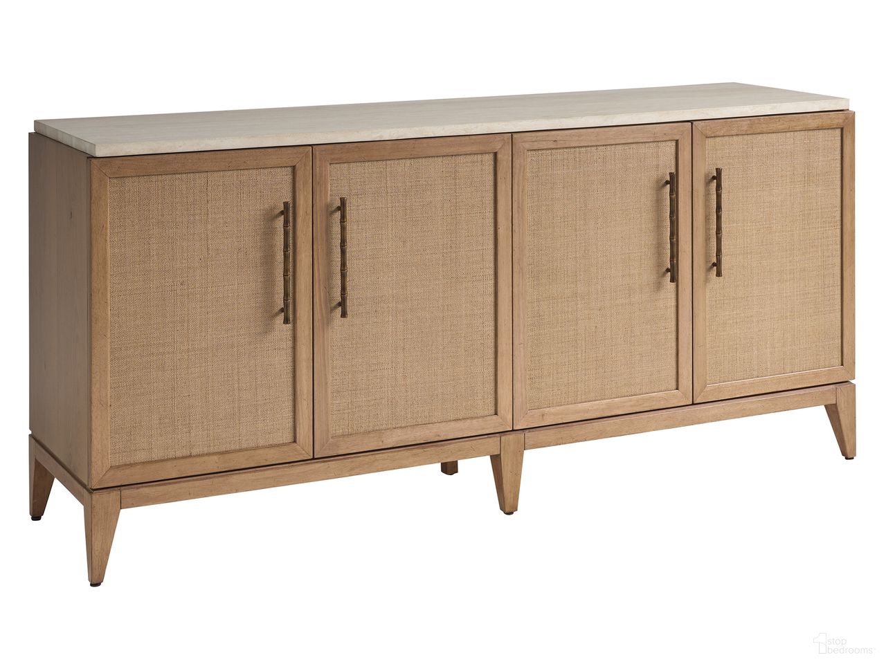 The appearance of Key Biscayne Biscayne Landing Buffet In Sunwashed designed by Tommy Bahama in the coastal interior design. This sunwashed piece of furniture was selected by 1StopBedrooms from Key Biscayne Collection to add a touch of cosiness and style into your home. Sku: 579-852. Material: Veneer.