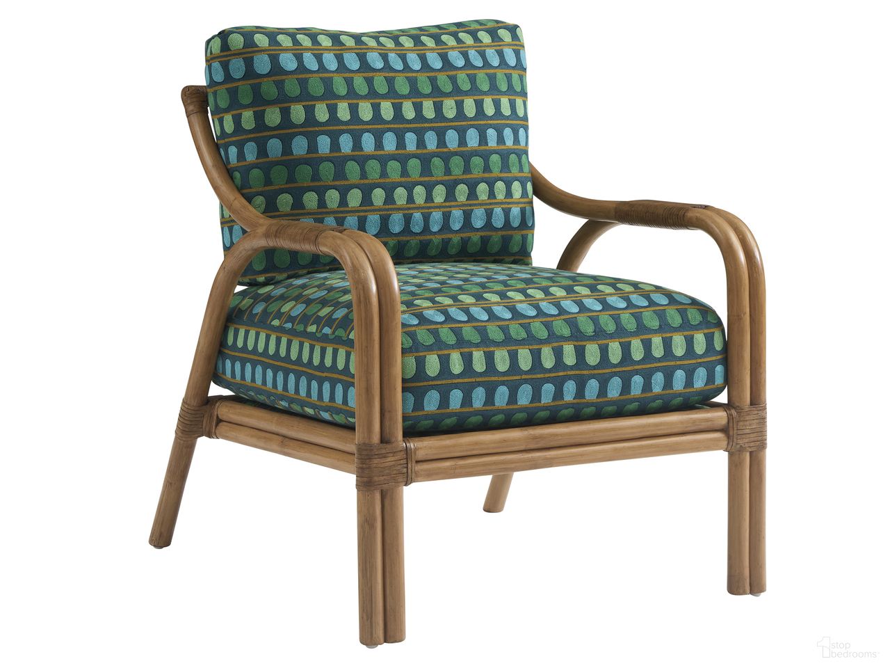The appearance of Key Biscayne Calatrava Chair designed by Tommy Bahama in the coastal interior design. This green piece of furniture  was selected by 1StopBedrooms from Key Biscayne Collection to add a touch of cosiness and style into your home. Sku: 1745-11-40.