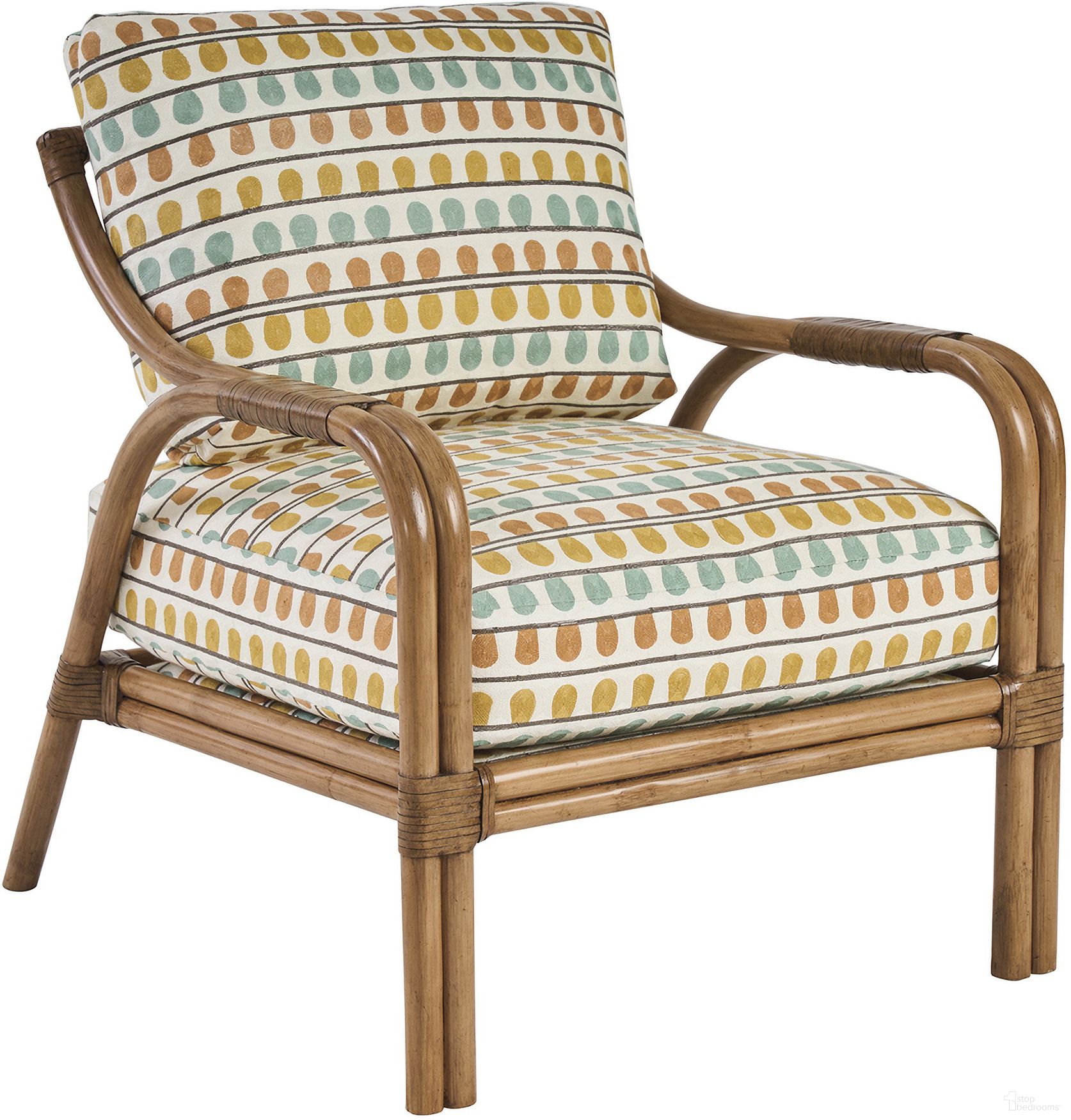 The appearance of Key Biscayne Calatrava Chair designed by Tommy Bahama in the coastal interior design. This cream and multicolor piece of furniture  was selected by 1StopBedrooms from Key Biscayne Collection to add a touch of cosiness and style into your home. Sku: 1745-11-41.