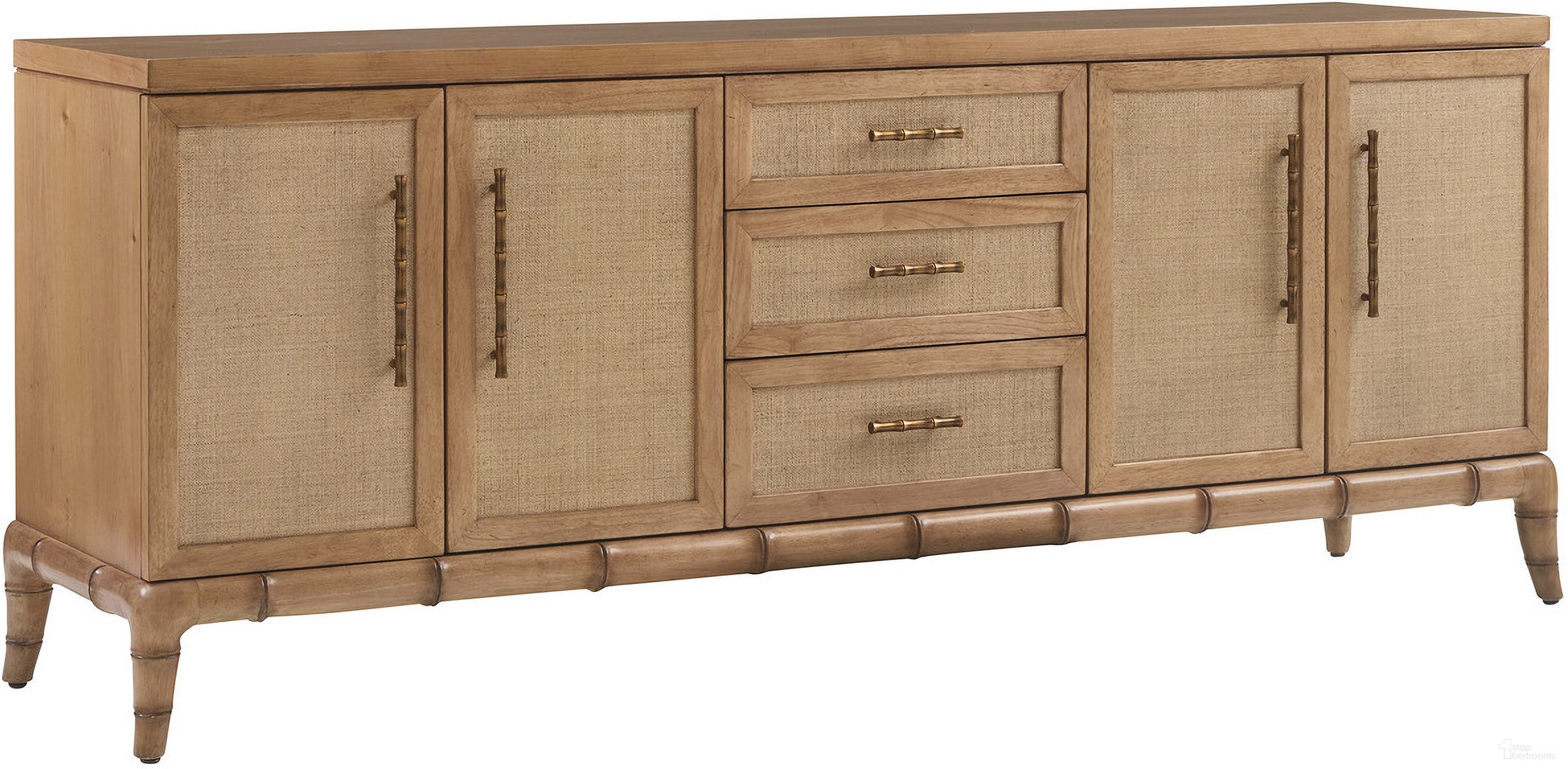 The appearance of Key Biscayne Commodore Media Console In Sunwashed designed by Tommy Bahama in the coastal interior design. This sunwashed piece of furniture was selected by 1StopBedrooms from Key Biscayne Collection to add a touch of cosiness and style into your home. Sku: 579-907. Material: Veneer.