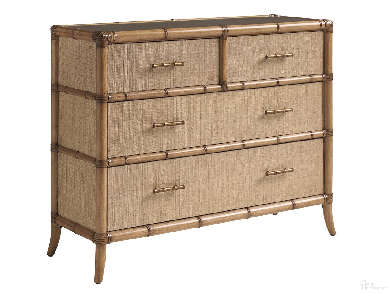 The appearance of Key Biscayne Dolphin Cay Hall Chest In Sunwashed designed by Tommy Bahama in the coastal interior design. This sunwashed piece of furniture was selected by 1StopBedrooms from Key Biscayne Collection to add a touch of cosiness and style into your home. Sku: 579-973. Material: Veneer.