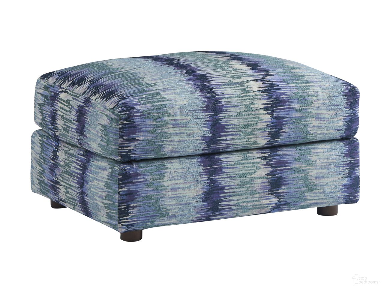The appearance of Key Biscayne Granville Ottoman designed by Tommy Bahama in the coastal interior design. This aqua blue piece of furniture was selected by 1StopBedrooms from Key Biscayne Collection to add a touch of cosiness and style into your home. Sku: 7129-44-40.
