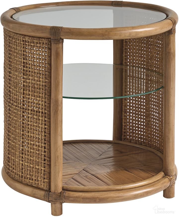 The appearance of Key Biscayne Tortuga Round End Table In Sunwashed designed by Tommy Bahama in the coastal interior design. This sunwashed piece of furniture was selected by 1StopBedrooms from Key Biscayne Collection to add a touch of cosiness and style into your home. Sku: 579-950C. Material: Veneer.