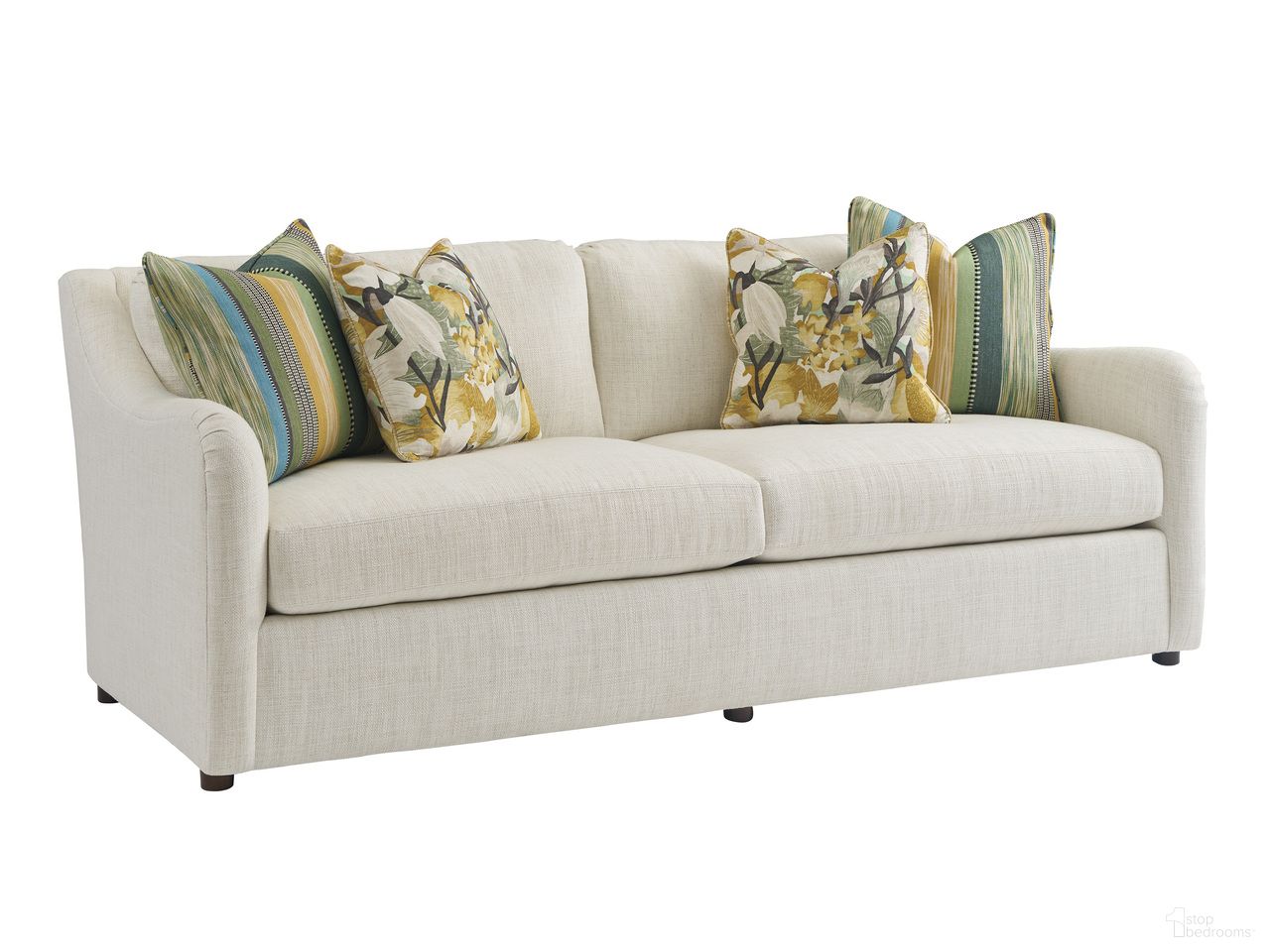 The appearance of Key Biscayne Windsurfer Sofa designed by Tommy Bahama in the coastal interior design. This piece of furniture was selected by 1StopBedrooms from Key Biscayne Collection to add a touch of cosiness and style into your home. Sku: 7116-33-40.